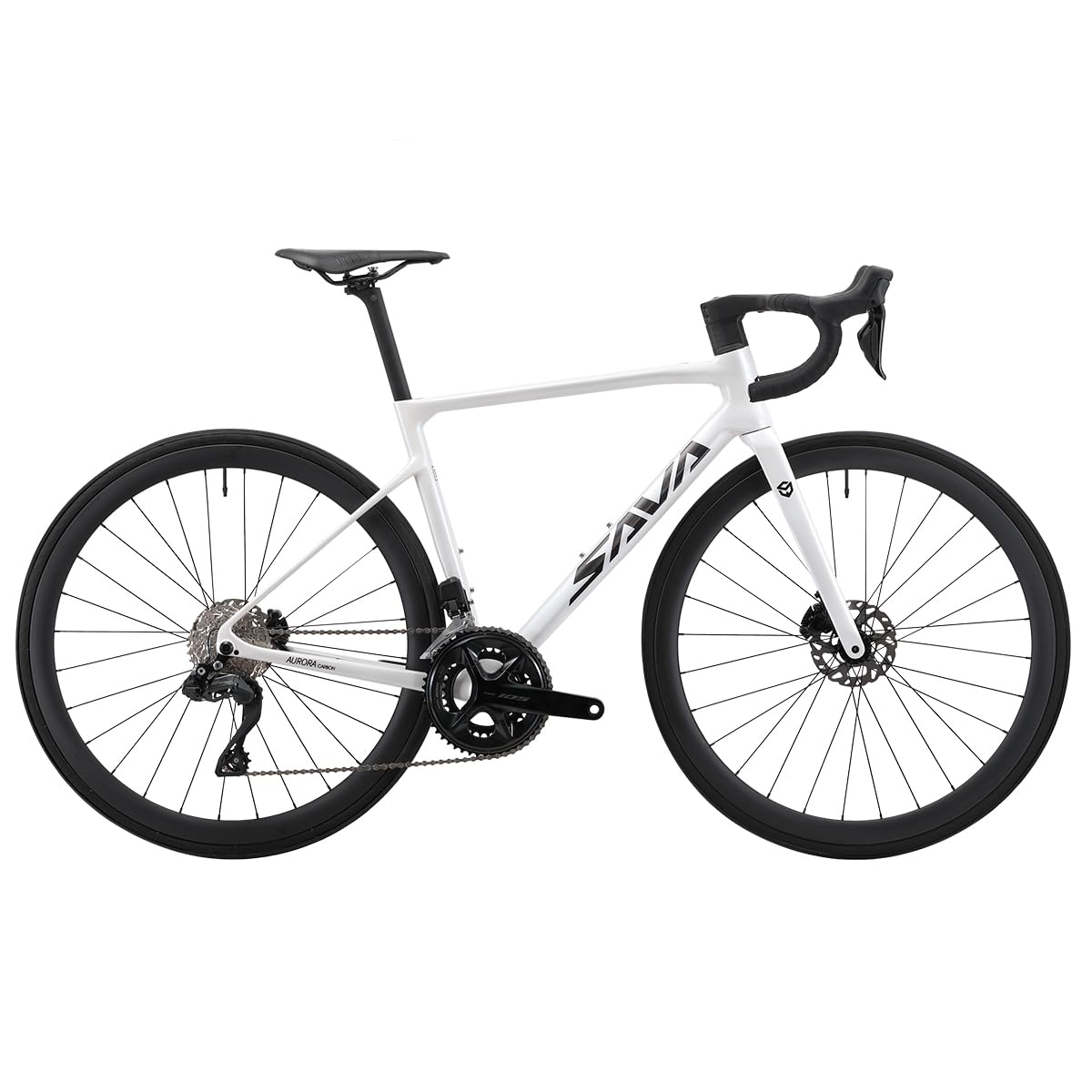 SAVADECK Carbon Road Bike Lightweight 24-Speed Shifting Road Bicycle with Shimano 105 Di2 7170 Groupset, T1000 Carbon Frame with 700C Carbon Wheelset Disc Brake Race Bikes