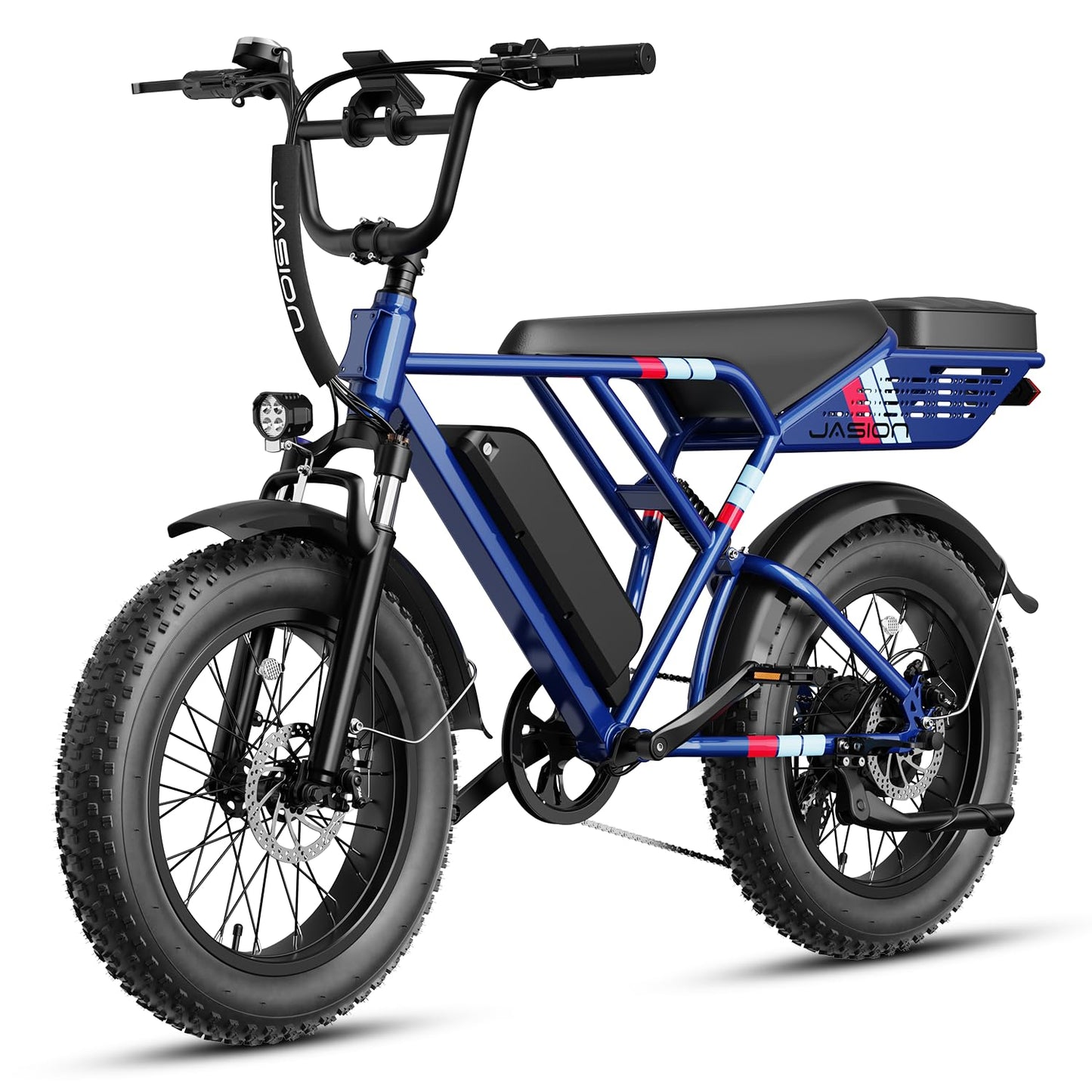 Jasion RetroVolt Electric Bike for Adults,【1500W Peak Motor & 30MPH】 Electric Dirt Bike,Dual Suspension Ebikes for Adults, 20" Fat Tire Ebike with 624WH Battery, UL 2849 Tested