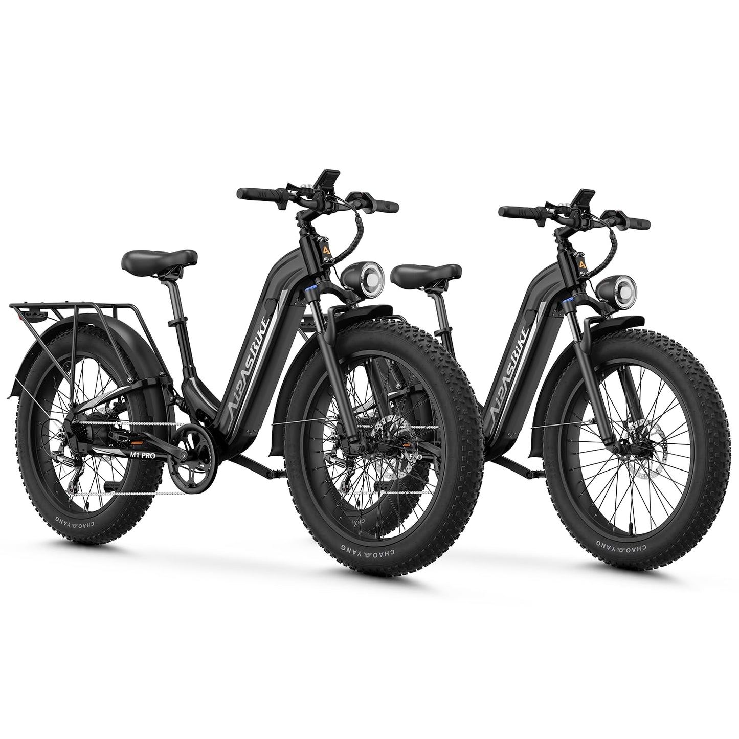 M1 Pro Electric Bike, 1800W Peak Motor Electric Bike for Adults, 48V 17.5Ah, 26'' x 4.0'' Fat Tire Electric Mountain Bike, Ebike with 85 Miles, 36MPH, 7 Speed 110Nm and Dual Suspension