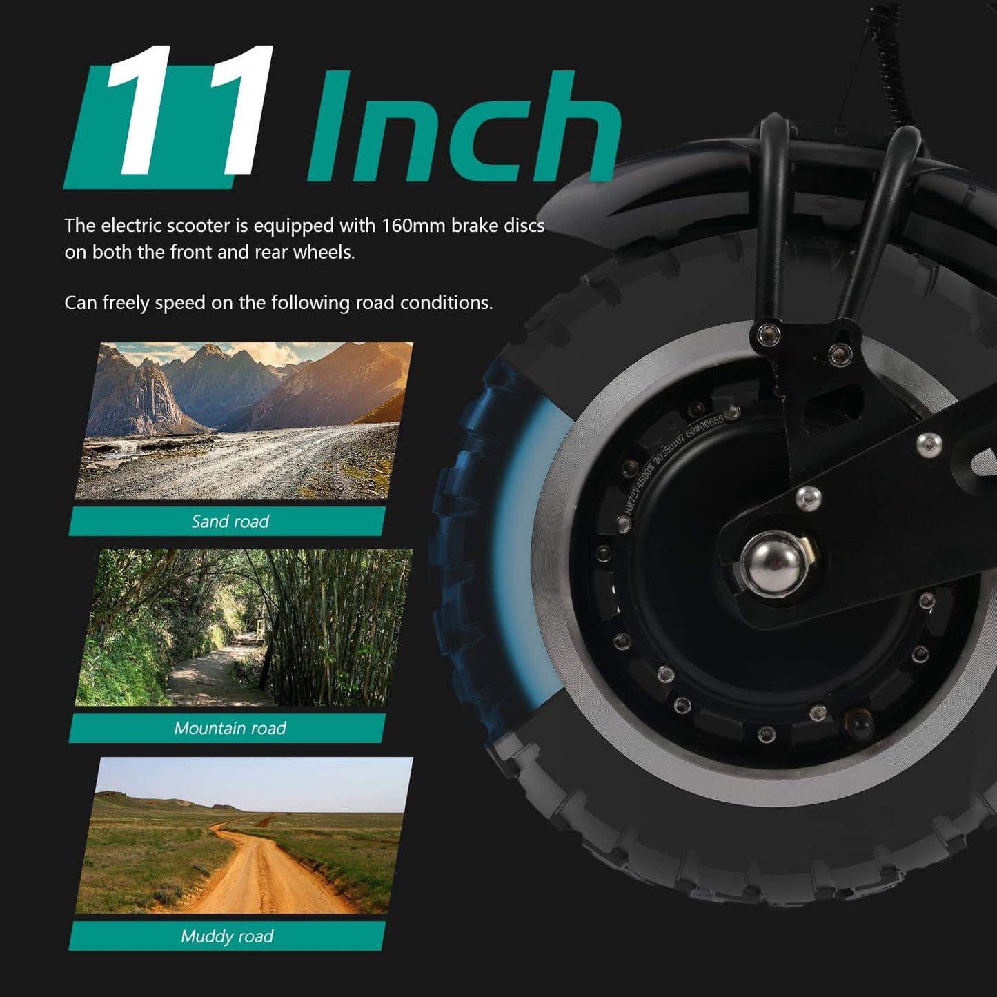 ST500 Dual Motor Off Road Scooter for Adults - 70 MPH, 75-Mile Range, 10000W Peak, 11-Inch Tires, UL2272 Certified