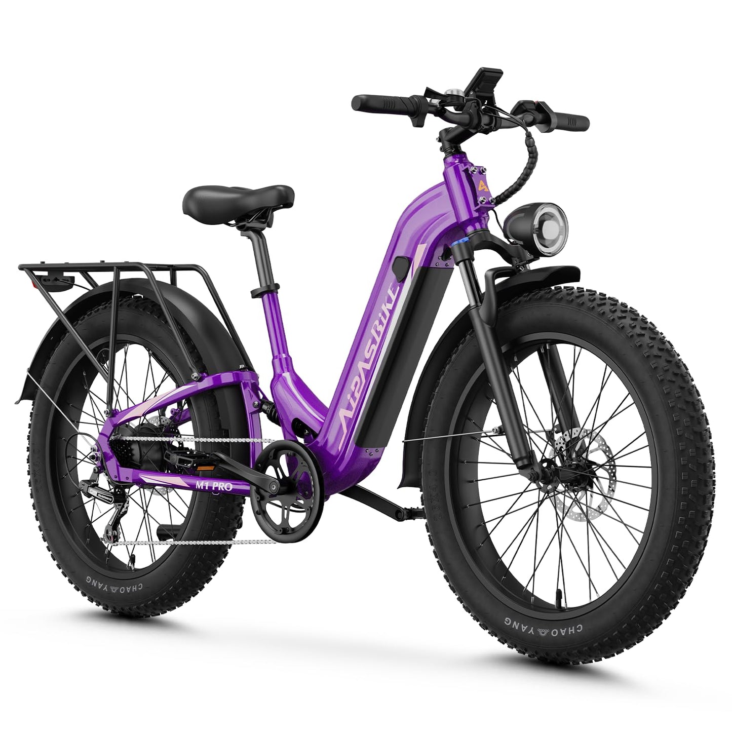 M1 Pro Electric Bike, 1800W Peak Motor Electric Bike for Adults, 48V 17.5Ah, 26'' x 4.0'' Fat Tire Electric Mountain Bike, Ebike with 85 Miles, 36MPH, 7 Speed 110Nm and Dual Suspension