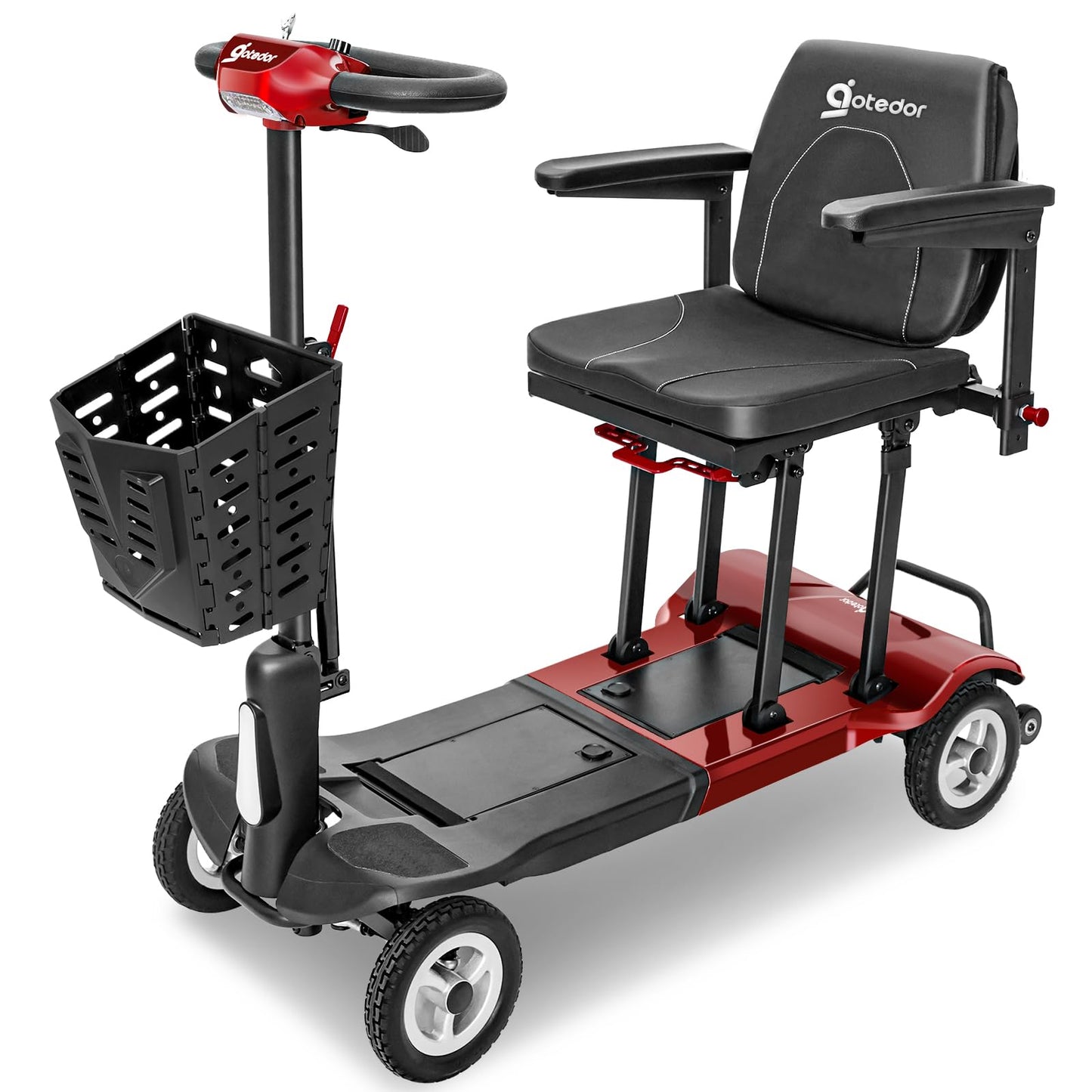 Mobility Scooters for Adults,Ultra Lightweight 36Lbs Folding Electric Powered Scooter for Senior 22 Miles Long Travel Range w/2 Lithium Batteries All Terrain Motorized Scooter Airline Approved