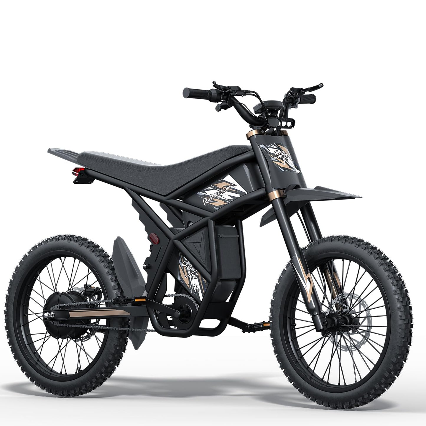 GT73 PRO/GT73 Electric Dirt Bike for Adults, 50MPH 60V 3000W / 37MPH 48V 2400W, 1747Wh/2160Wh Dual Battery Ebike Up to 85 Miles, 25" Motorcycle Tire, UL2849 All Terrain E Bike Full Suspension