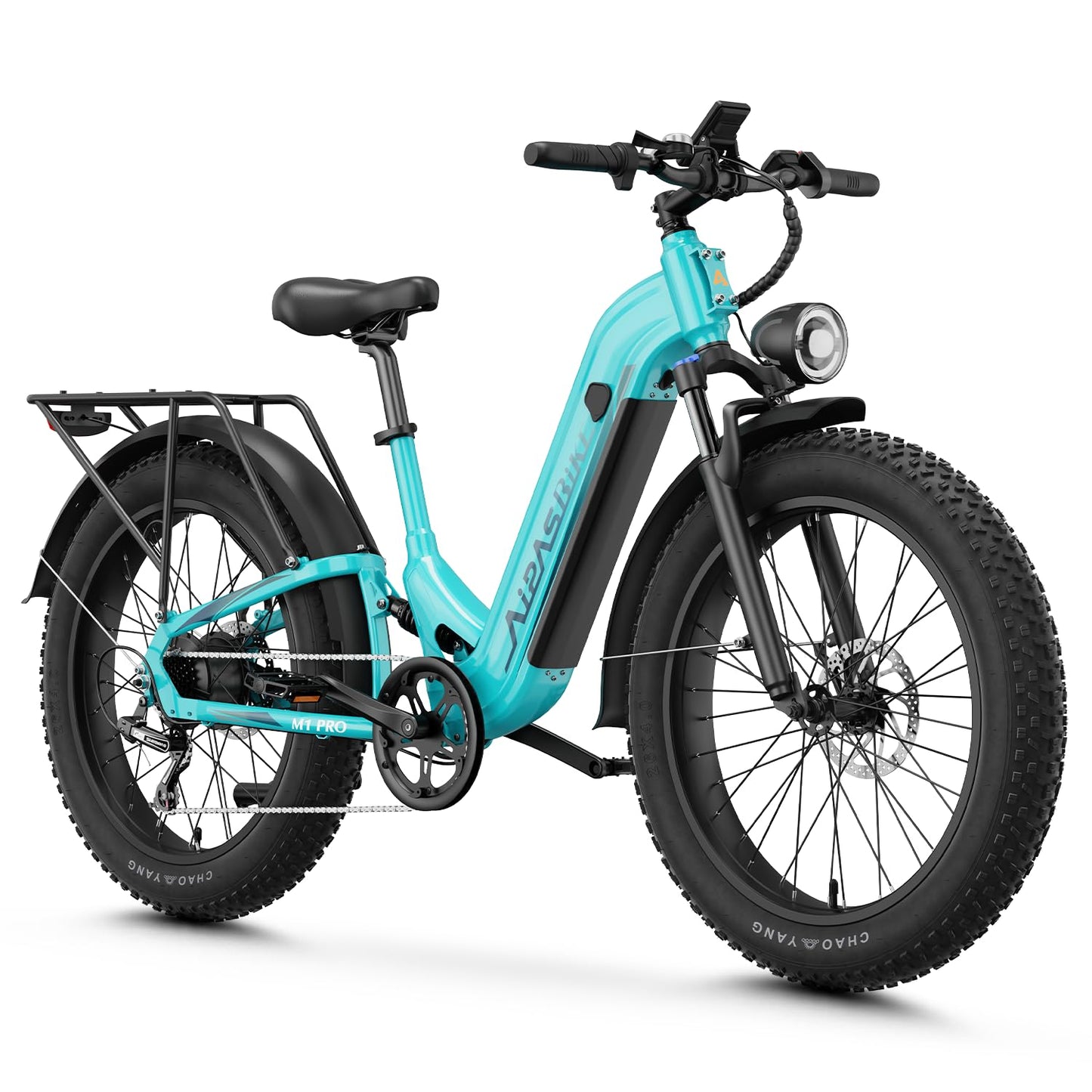 M1 Pro Electric Bike, 1800W Peak Motor Electric Bike for Adults, 48V 17.5Ah, 26'' x 4.0'' Fat Tire Electric Mountain Bike, Ebike with 85 Miles, 36MPH, 7 Speed 110Nm and Dual Suspension
