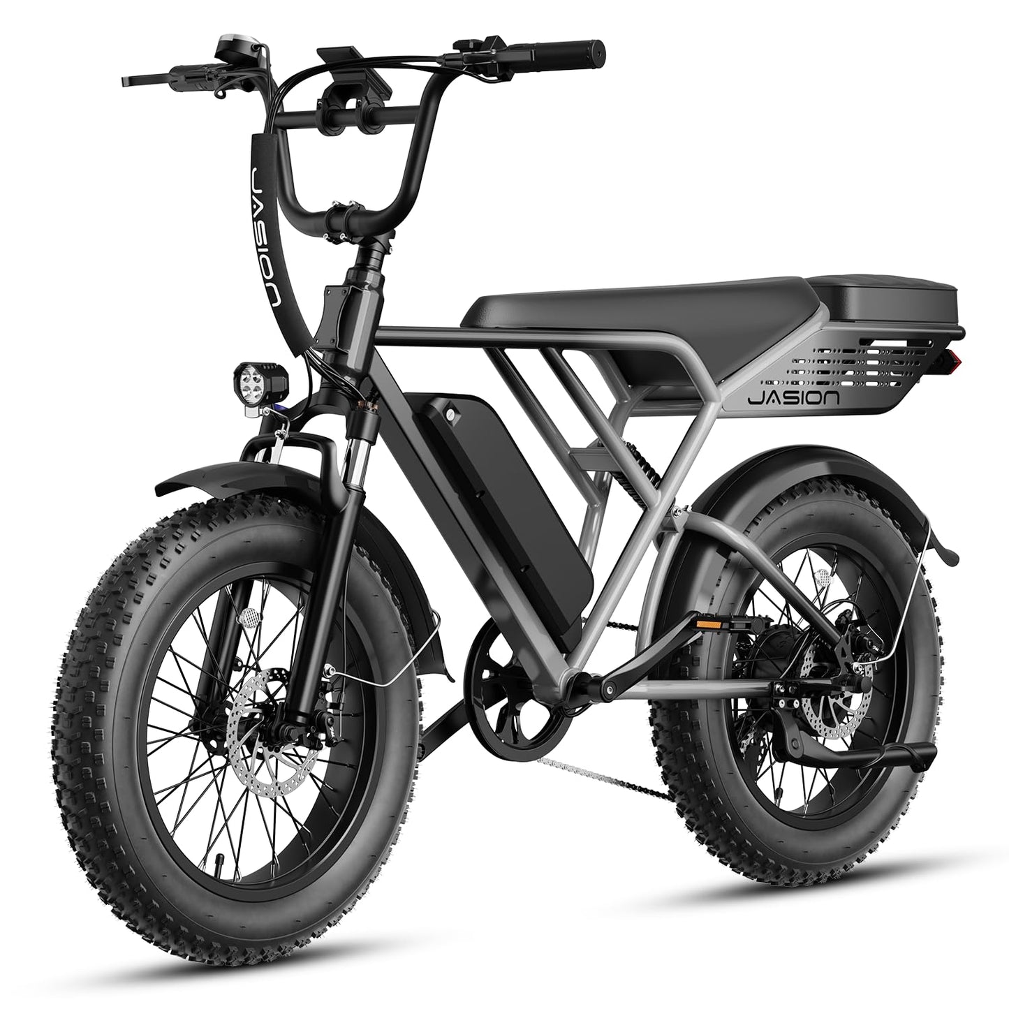 Jasion RetroVolt Electric Bike for Adults,【1500W Peak Motor & 30MPH】 Electric Dirt Bike,Dual Suspension Ebikes for Adults, 20" Fat Tire Ebike with 624WH Battery, UL 2849 Tested