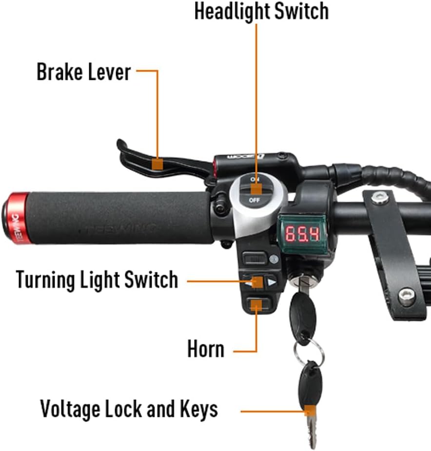 Electric Scooter, Teewing X5 55mph Adult Scooters, with Seat - 6000W Dual Motor, 75 Miles Long Range & 60V38AH Lithium Battery, 11 inch Tubeless Hybrid Tires
