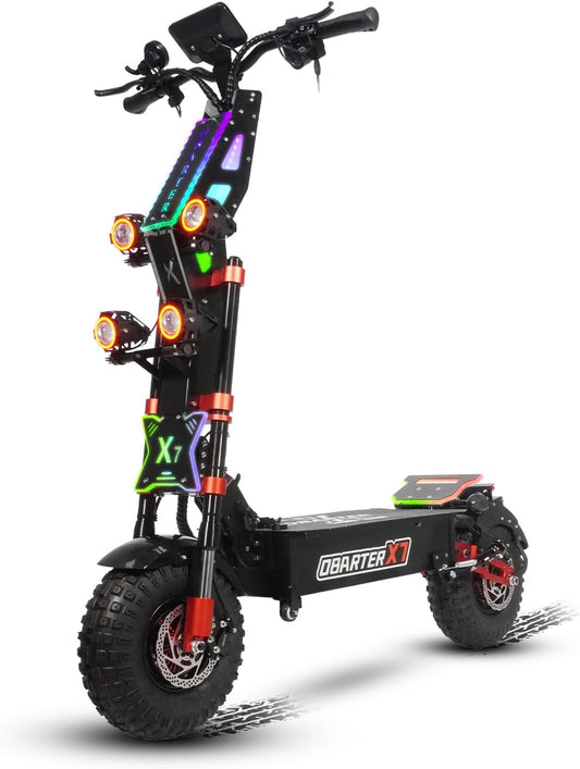 X7 Dual Motor Off Road Scooter for Adults - 55MPH, 90-Mile Range, 8000W Peak, 14-Inch Tires, UL2272 Certified