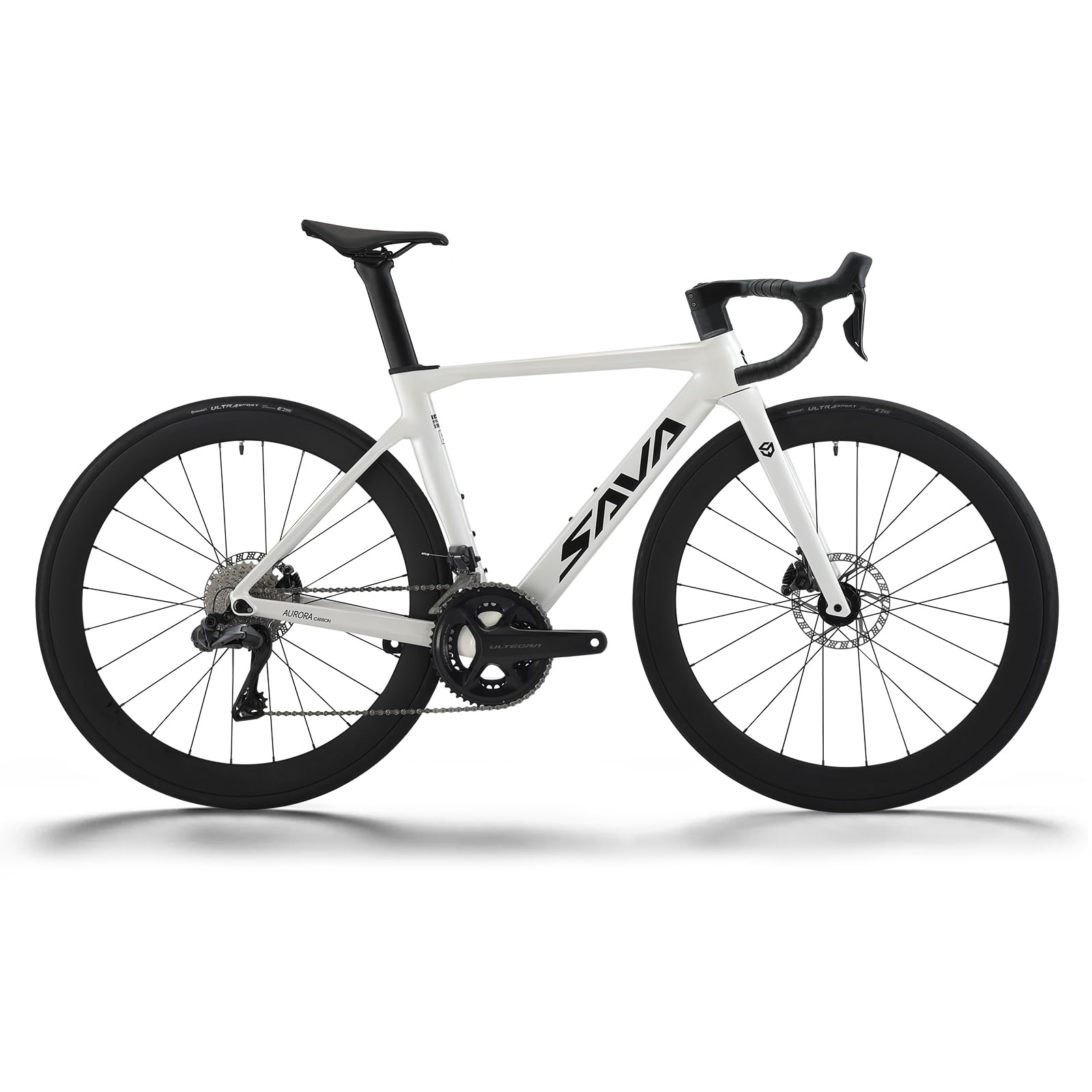 SAVADECK Carbon Siber Road Bike, 24 Speeds Shifting Road Bicycle with Shimano Ultegra Di2 8170 Groupset, Carbon Race Bike with Carbon Frame and Carbon Wheelset Disc Brake for Adult