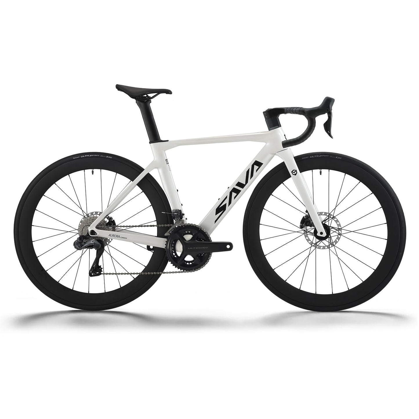 SAVADECK Carbon Siber Road Bike, 24 Speeds Shifting Road Bicycle with Shimano Ultegra Di2 8170 Groupset, Carbon Race Bike with Carbon Frame and Carbon Wheelset Disc Brake for Adult