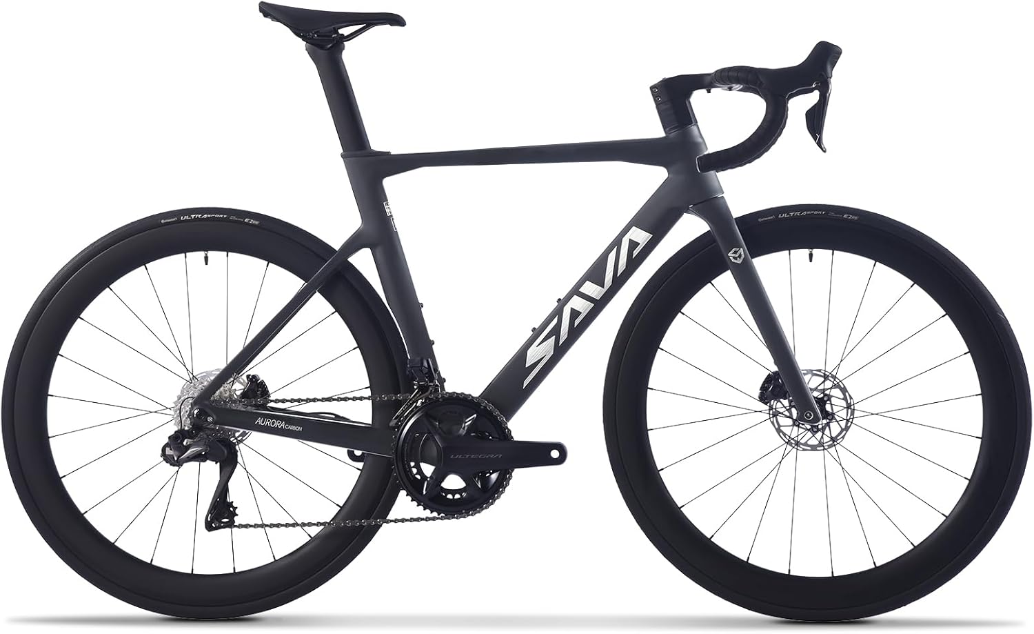 SAVADECK Carbon Siber Road Bike, 24 Speeds Shifting Road Bicycle with Shimano Ultegra Di2 8170 Groupset, Carbon Race Bike with Carbon Frame and Carbon Wheelset Disc Brake for Adult