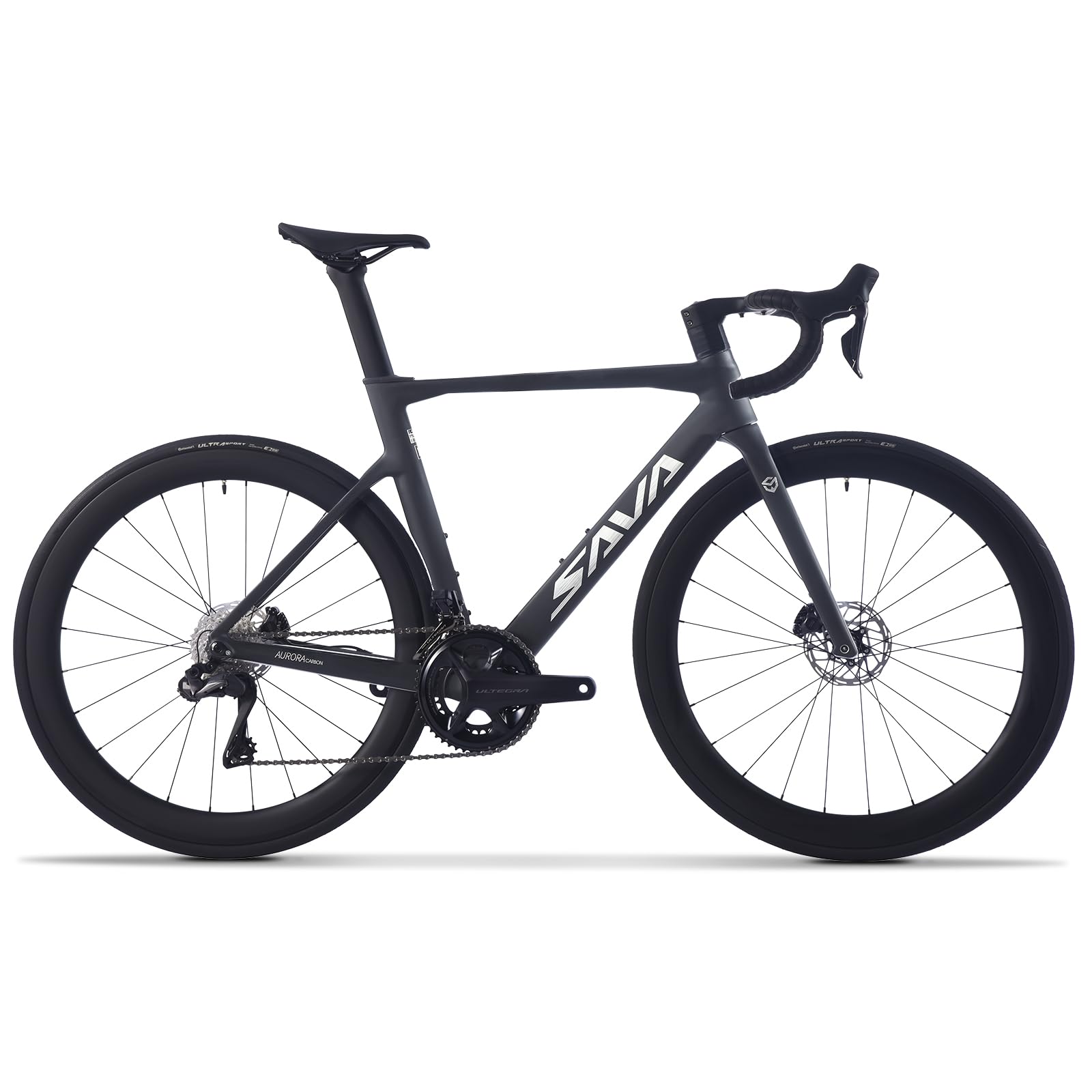 SAVADECK Carbon Siber Road Bike, 24 Speeds Shifting Road Bicycle with Shimano Ultegra Di2 8170 Groupset, Carbon Race Bike with Carbon Frame and Carbon Wheelset Disc Brake for Adult