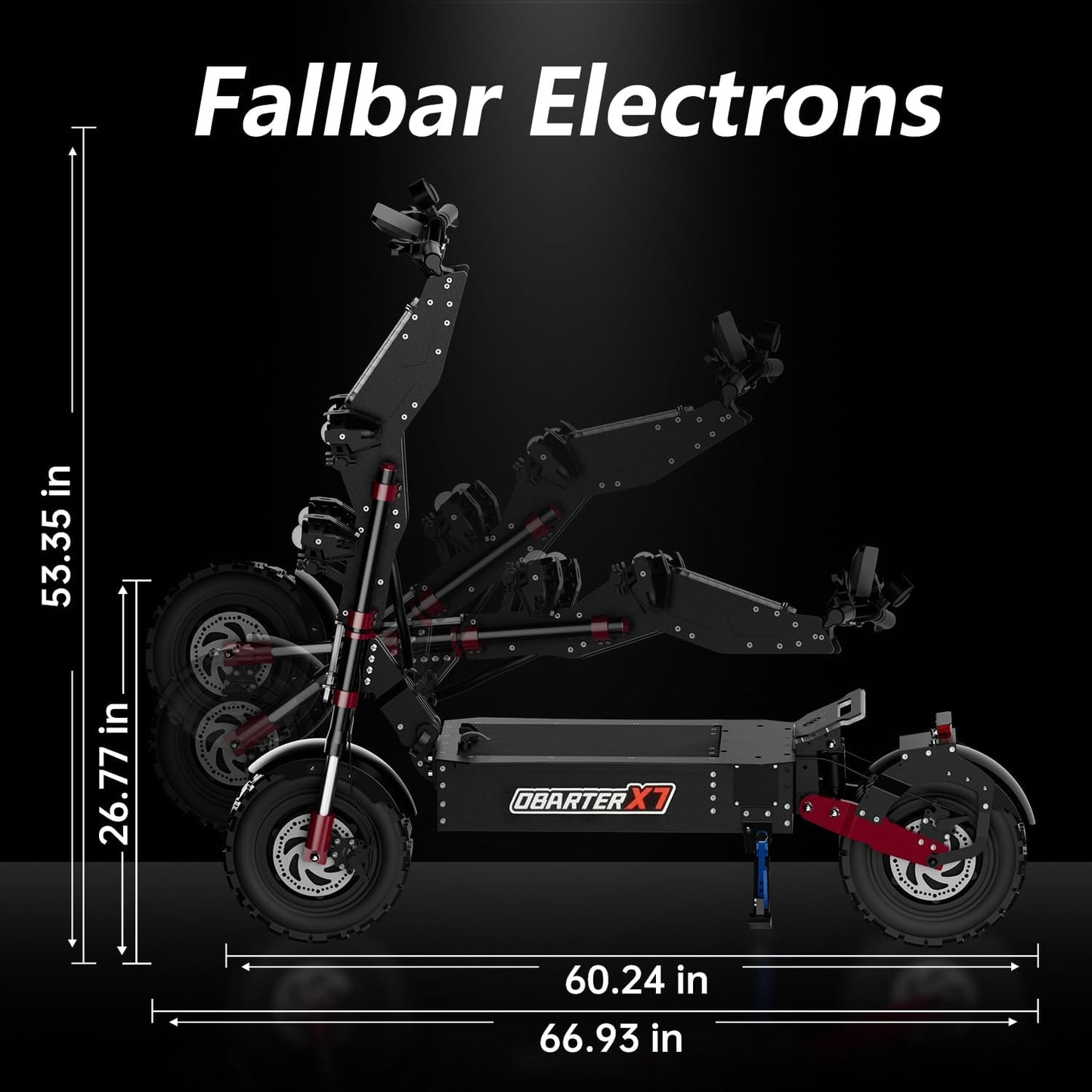 X7 Dual Motor Off Road Scooter for Adults - 55MPH, 90-Mile Range, 8000W Peak, 14-Inch Tires, UL2272 Certified