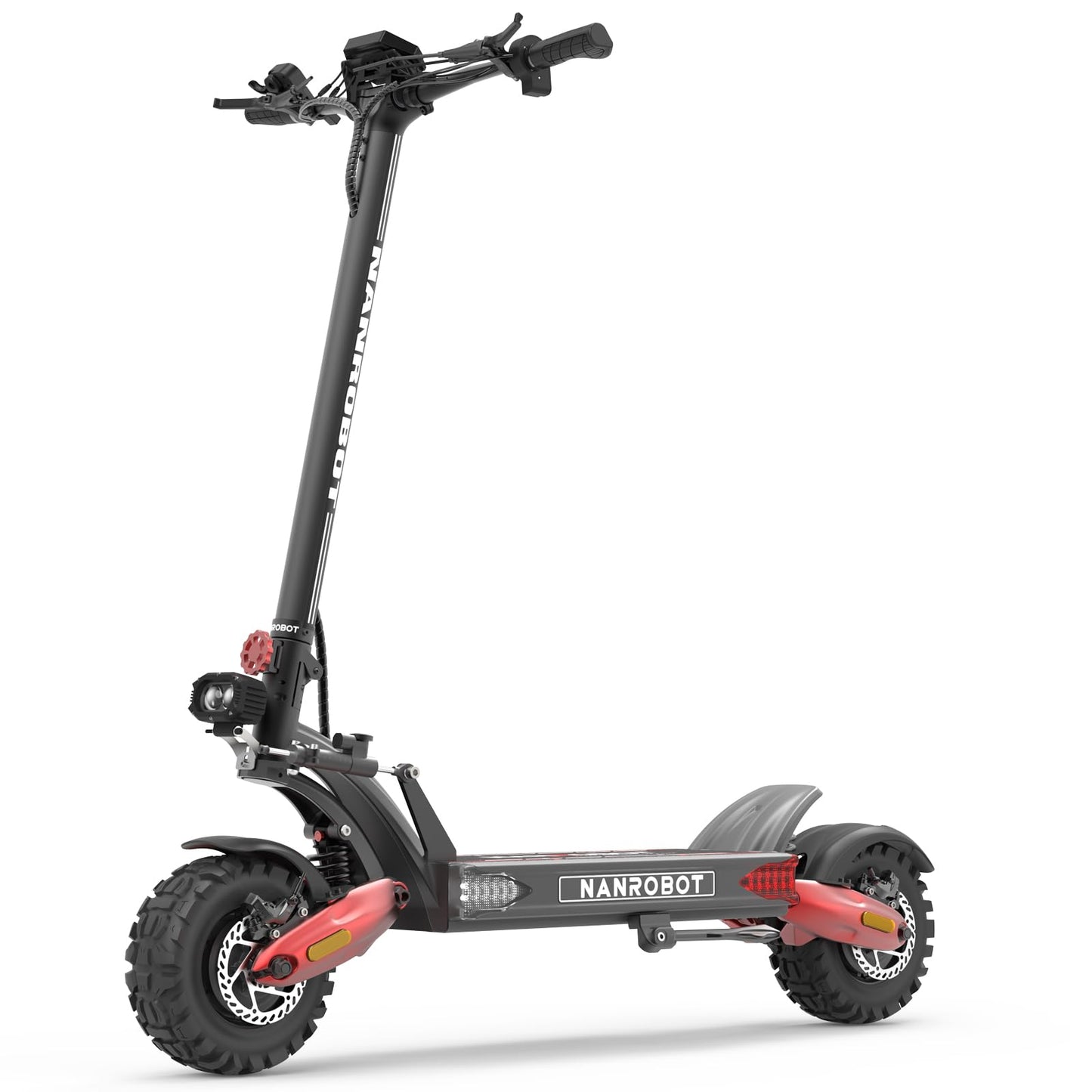 NANROBOT LS7+ Electric Scooters for Adults Fast 75mph Off Road EScooter Folding Waterproof 6000W Dual Motor EScooter with Suspension Kick Escooters 300lbs Load 45-85 Miles Dual Hydraulic Brake(Nutt)