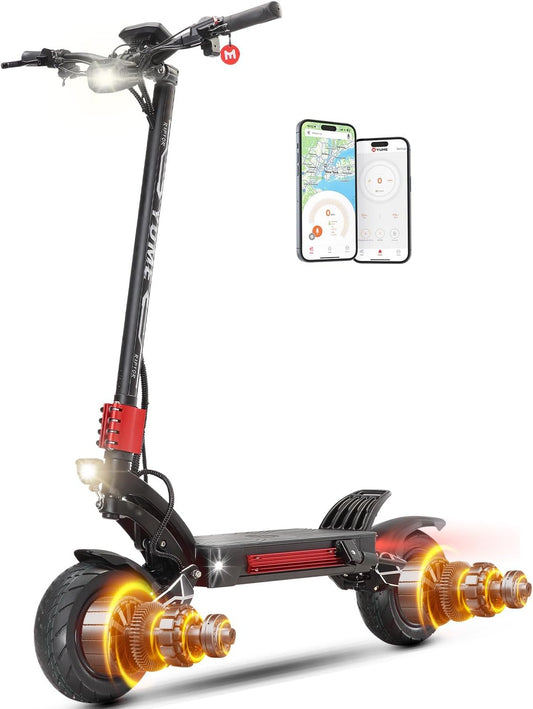 M YUME SCOOTER Raptor 6000W Motor Scooter, 50MPH 56/60 Miles 60V 27/30AH Electric Scooter for Adults, 11" Long Range Scooter Fast Escooter for Commuting & Adventure,UL-2272 Certified