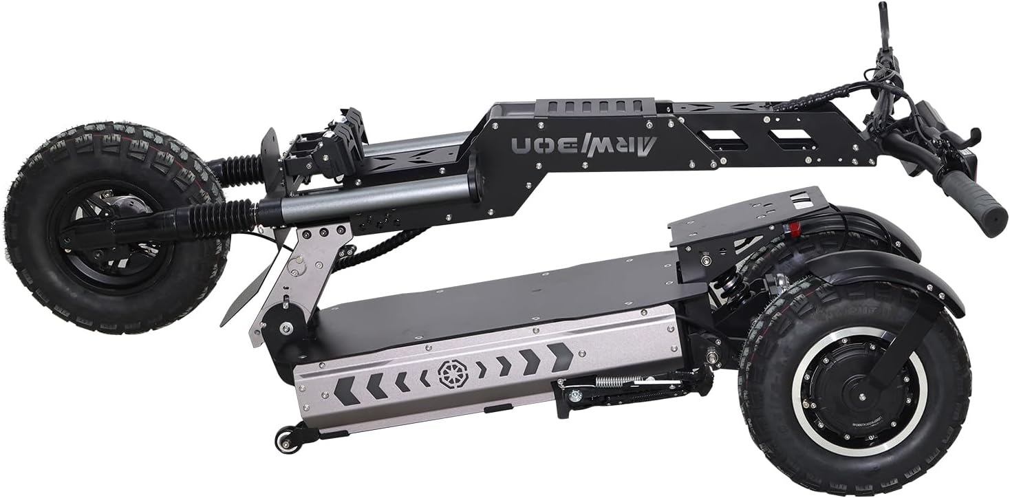 Adults Electric Scooter LED Large Screen Instrument 6000W Dual Motors Up to 58 MPH, 60V27Ah Battery 22 Miles Long Range, Dual Suspension and Hydraulic Disc Brakes