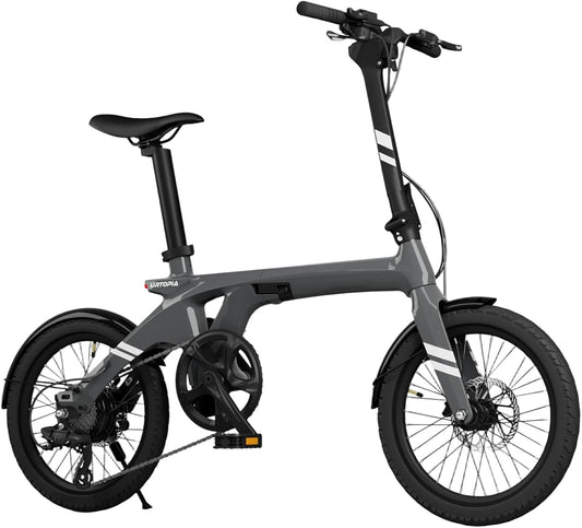 URTOPIA Carbon Fold 1 E-Bike, 29lbs Ultra Light Foldable Electric Bike, Assembly-Free Folding Electric Bikes for Adults, Removable Battery, 500W Motor, 20 Mph 40 Miles, Perfect for Commuting