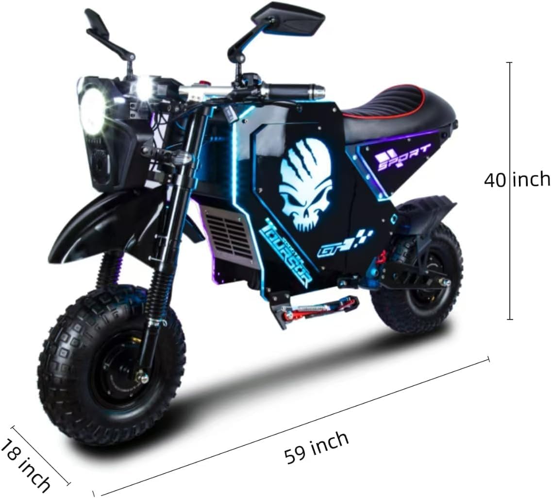 Electric Motorcycle for Adults,Powerful 10000W Dual Drive High-Speed Motor,72V50AH Long-Range Battery,62 MPH Top Speed,Max 93Miles Range,Max Load 660LBS