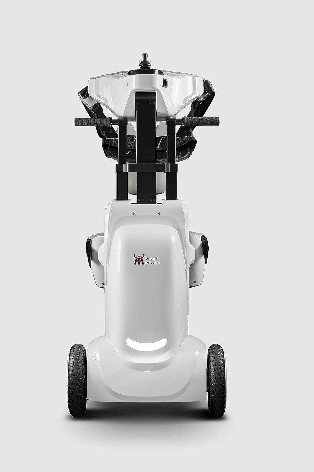 Smart Electric Mobility Scooter. High-tech Rehabilitation Standing Wheelchair Out/Indoor Wheelchair for Disabled. White