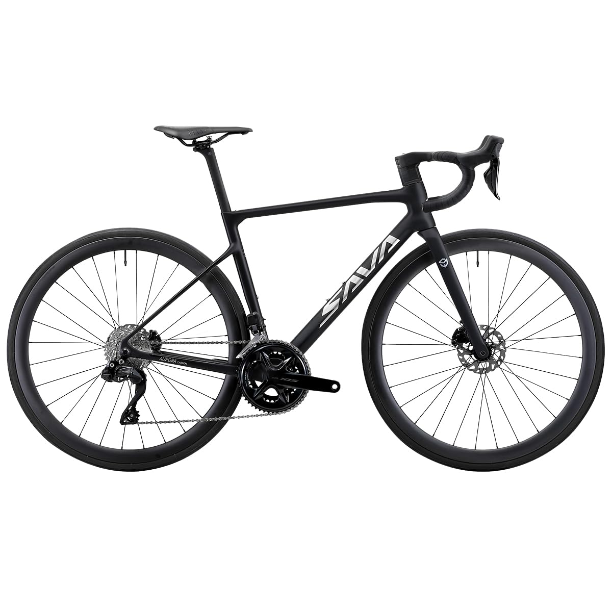 SAVADECK Carbon Road Bike Lightweight 24-Speed Shifting Road Bicycle with Shimano 105 Di2 7170 Groupset, T1000 Carbon Frame with 700C Carbon Wheelset Disc Brake Race Bikes
