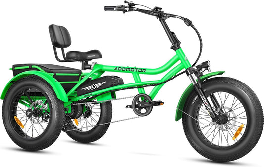 ADDMOTOR ARISETAN Electric Trike for Adults, 750W Rear Motor Electric Tricycle, 85MI 48V 20AH UL2849 Etrike, 380lbs, Semi-Recumbent Three Wheel Electric Bike for Seniors, Parking Brake & Differential