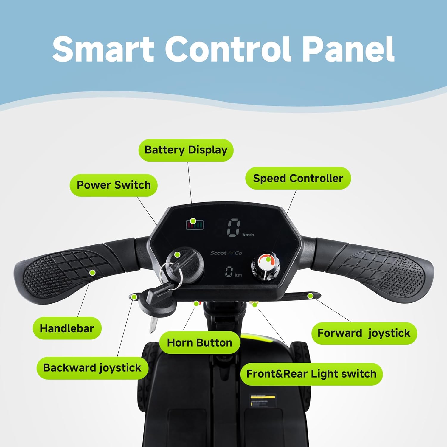 Mobility Scooters for Seniors & Adults, 4 Wheel Lightweight Foldable Mobility Scooter with Dual Removable Batteries, Electric Powered Airline Approved Travel, Long Range, 5 MPH, Black Red