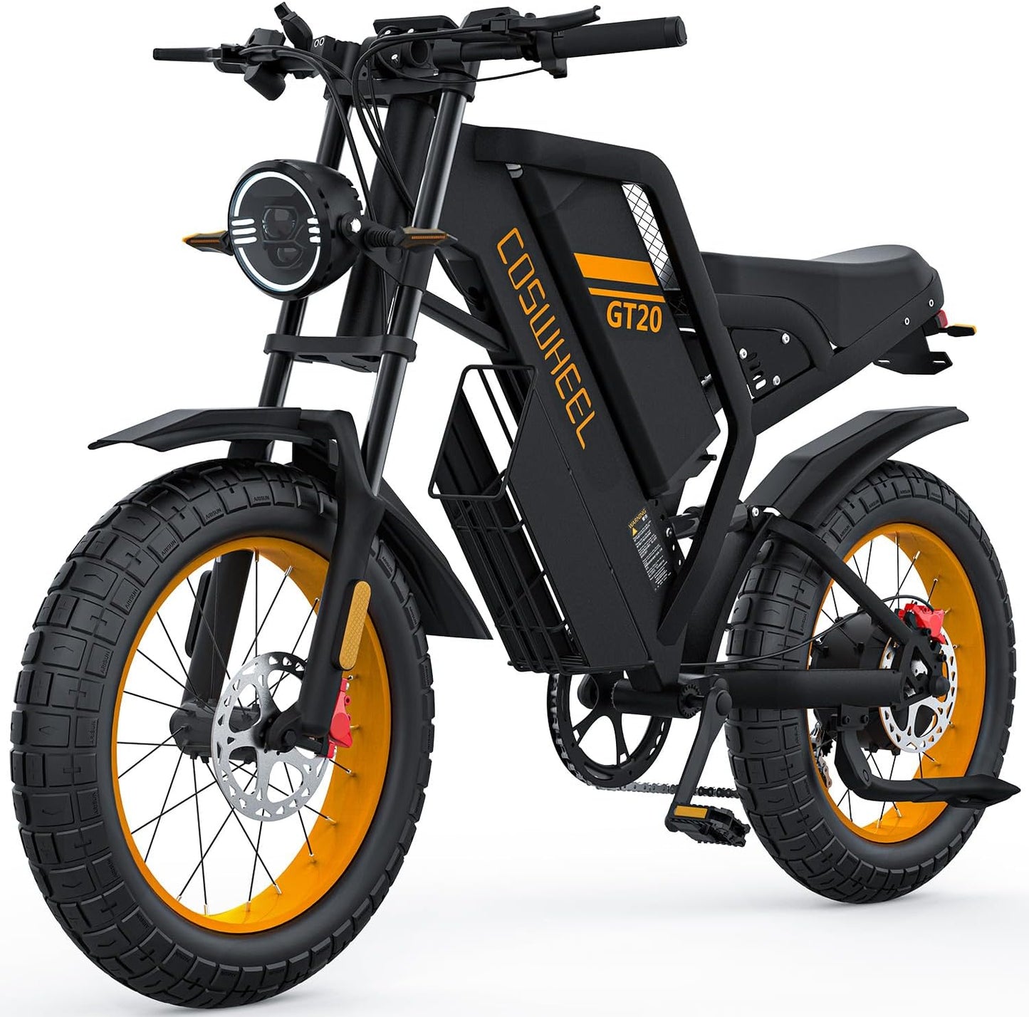 GT20 Electric Bike for Adults, Electric Dirt Bike with 1500W Motor 48V/25Ah Removable Battery, Up to 31MPH & 93 Miles, Electric Motorcycle with 7-Speed, 20" x 4.0 Fat Tire Ebikes for Adults