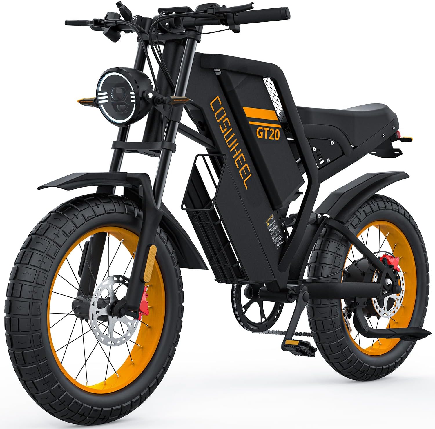 GT20 Electric Bike for Adults, Electric Dirt Bike with 1500W Motor 48V/25Ah Removable Battery, Up to 31MPH & 93 Miles, Electric Motorcycle with 7-Speed, 20" x 4.0 Fat Tire Ebikes for Adults