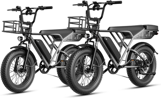 Jasion RetroVolt Electric Bike for Adults,【1500W Peak Motor & 30MPH】 Electric Dirt Bike,Dual Suspension Ebikes for Adults, 20" Fat Tire Ebike with 624WH Battery, UL 2849 Tested