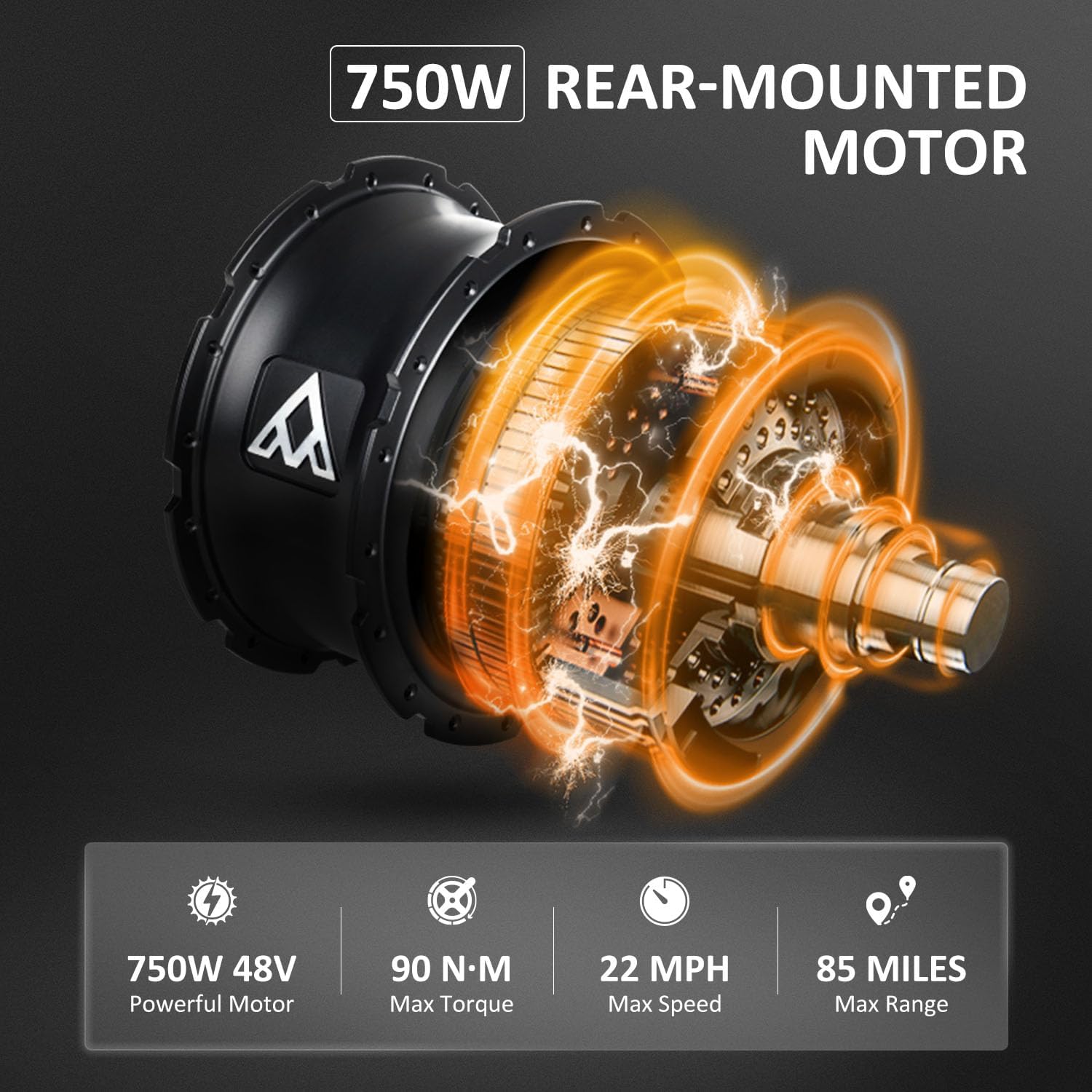 ADDMOTOR TRIKETAN M-330 Electric Trike for Adults, UL2849 Certified, 750W Rear Motor Electric Tricycle, 48V 20Ah 85MI, Fat Tire 3 Wheel Electric Bike for Seniors with Parking Brake & Differential