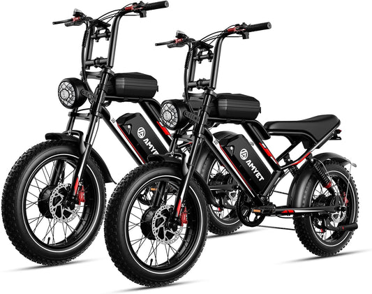 S8 Peak 3000W Dual Motor AWD Electric Bike for Adults 48V 25Ah Ebike 33MPH Electric Bicycles 75+ Miles Max Range Hydraulic Disc Brake Full Suspension Fork 7-Speed Electric Bike