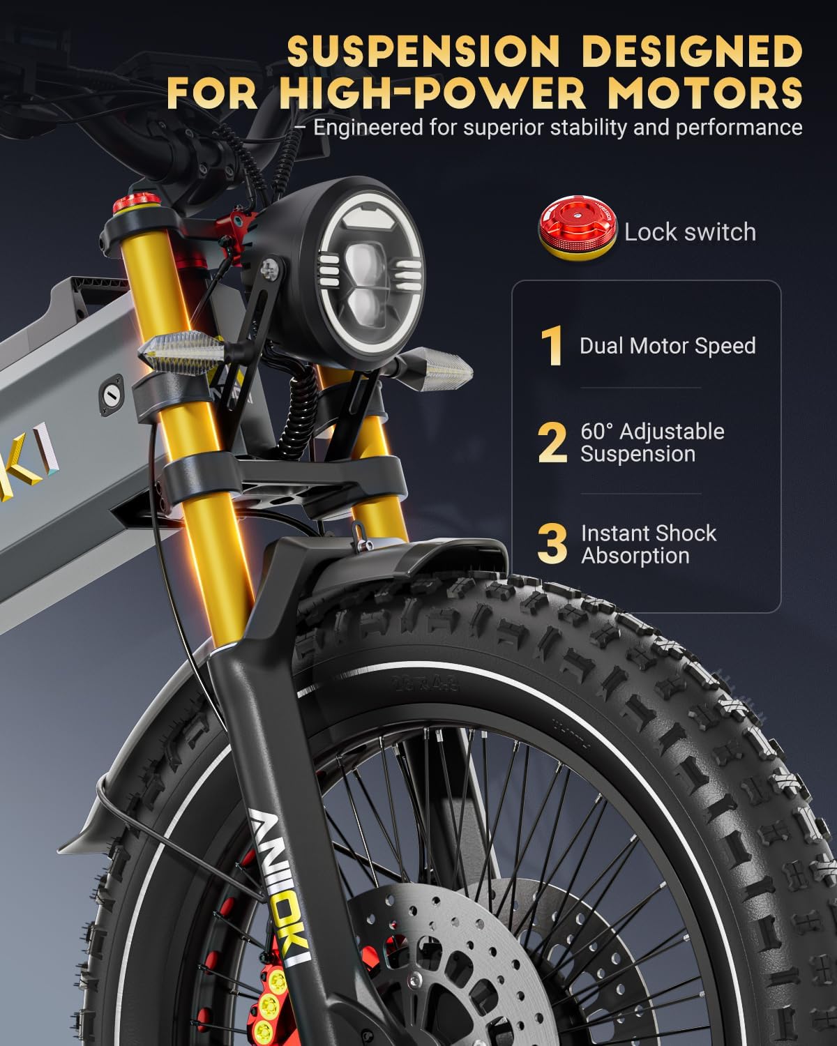 A9 Pro Max Dual Motor Ebike,Electric Bike with 60V 70/80ah Battery,45+ Mph Top Speed, 26 * 4.8" Fat Tire Dirt Bike, 200 Miles Commuting Bike，2025 Upgraded Version