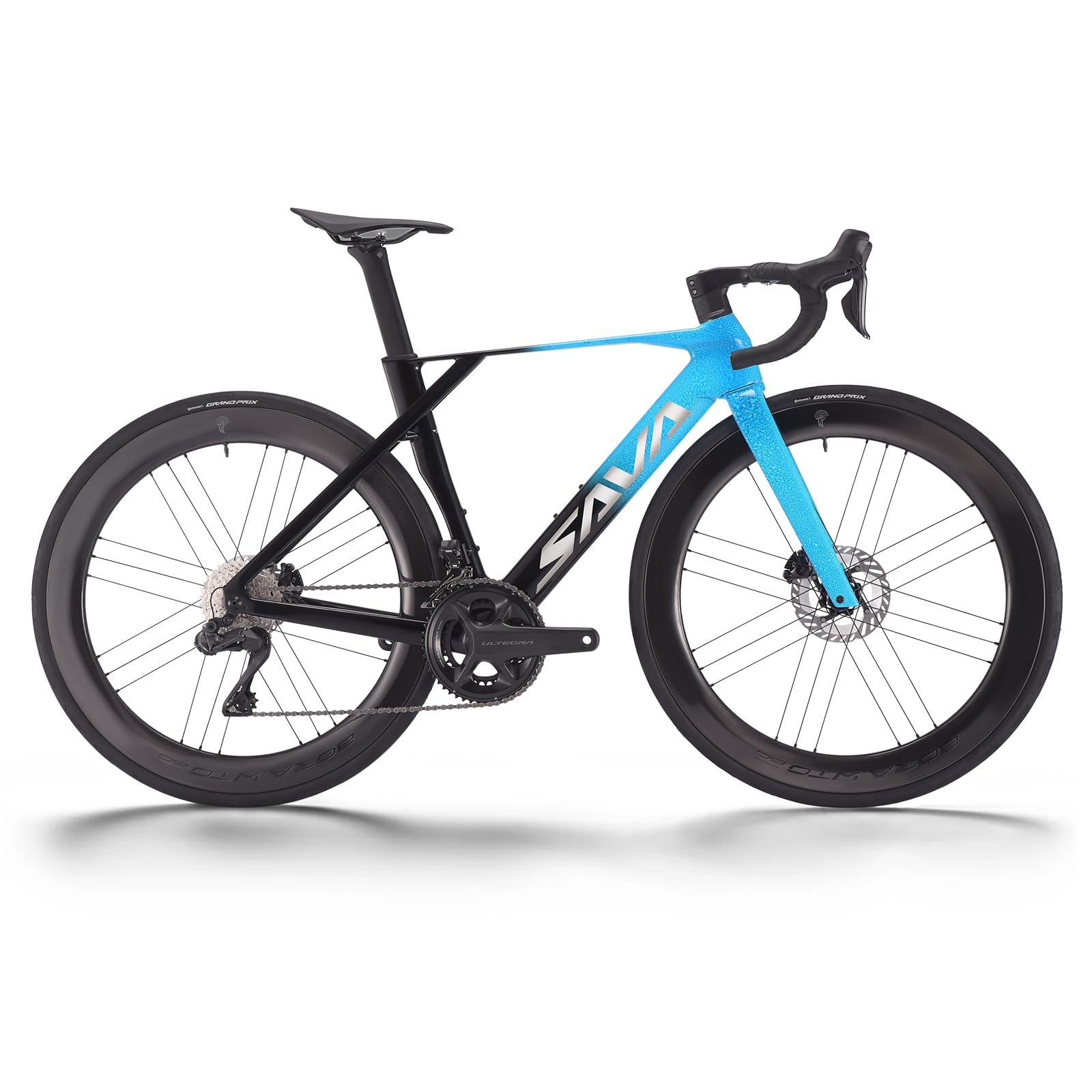 SAVADECK SLR8-Ultegra Full Carbon Road Bike, Carbon Fiber Frame Racing Bicycle with Shimano 105 R8170 24S Groupset, Hydraulic Disc Brakes, Ultra-Light Carbon Bike for Adults