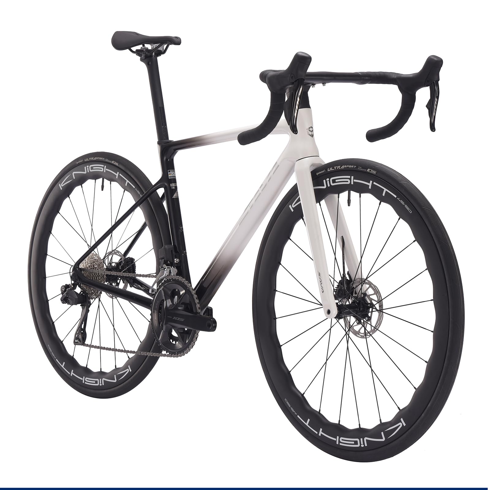 SAVADECK Carbon Fibre Road Bike, Hydraulic Oil Disc Bike with Carbon Fibre Frame and Wheelset, Lightweight Racing Bicycle with R7120 24S Shift Set for Adults
