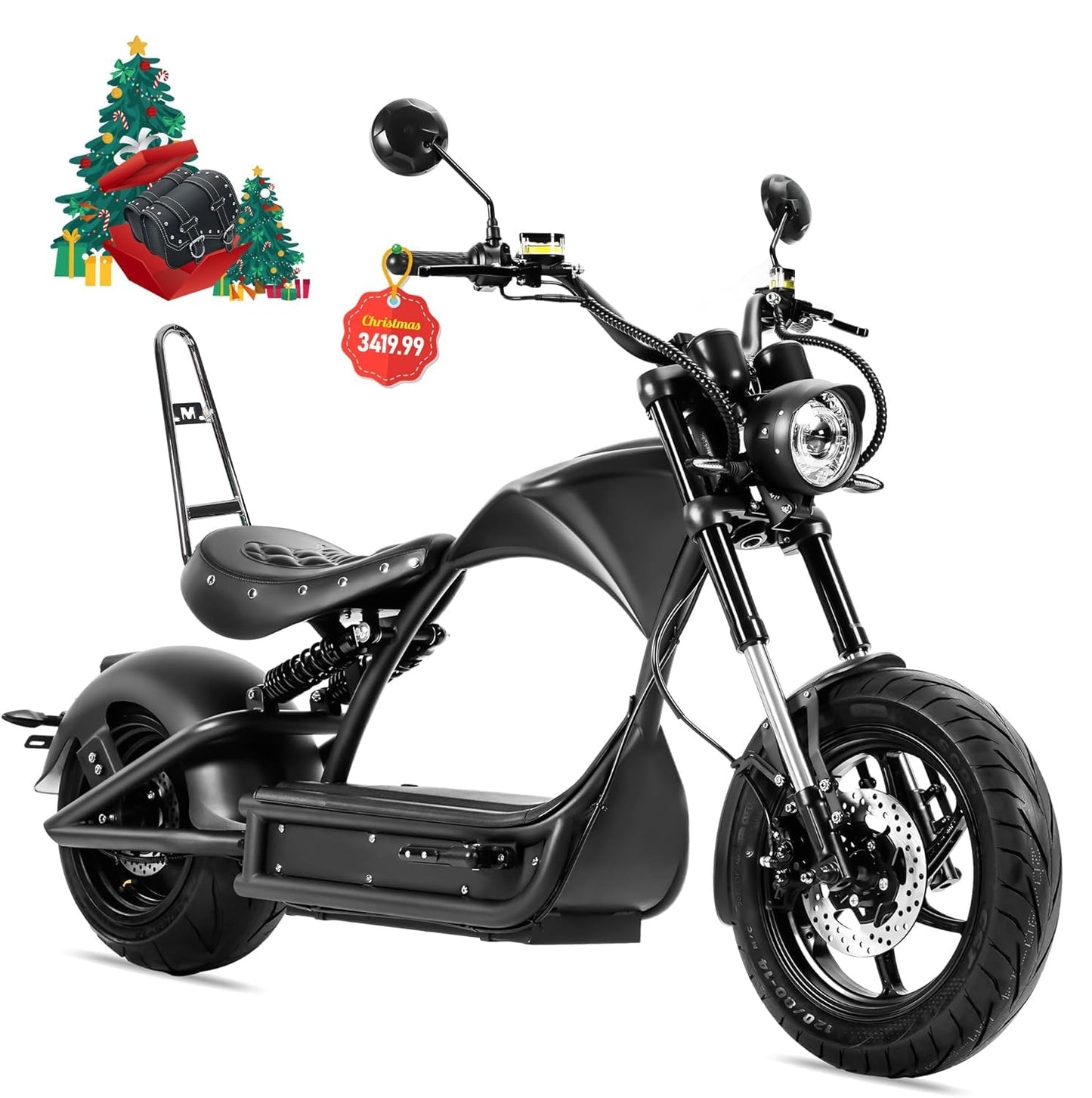 eAhora (2025 Upgraded) M1P Pro 4000W 50MPH Electric Motorcycle for Adults 55 Miles Long Range 60V 42AH Battery Electric Motorcycle, Full Suspension Dual Hydraulic Brake Street Legal Motorcycle