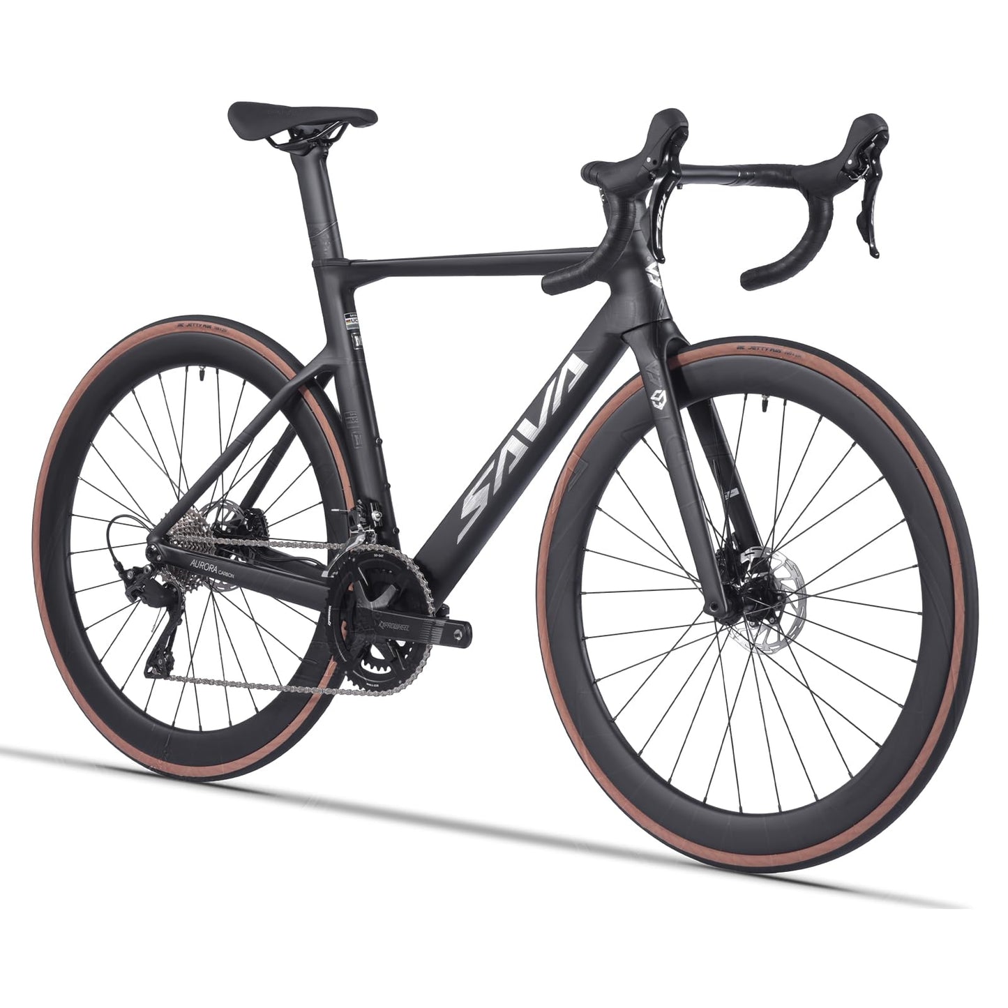 SAVADECK Carbon Fibre Road Bike, Hydraulic Oil Disc Bike with Carbon Fibre Frame and Wheelset, Lightweight Racing Bicycle with R7120 24S Shift Set for Adults