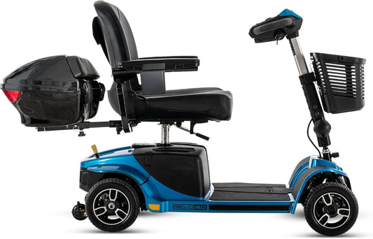 Storage Pod + Pride Moobility Revo 2.0, Heavy Duty 4 Wheel Mobility Scooter for Adults, 400 lb Capacity, 20" Wide Seat, LED, 17.8 Miles Per Charge, CTS Suspension, Service Warranty