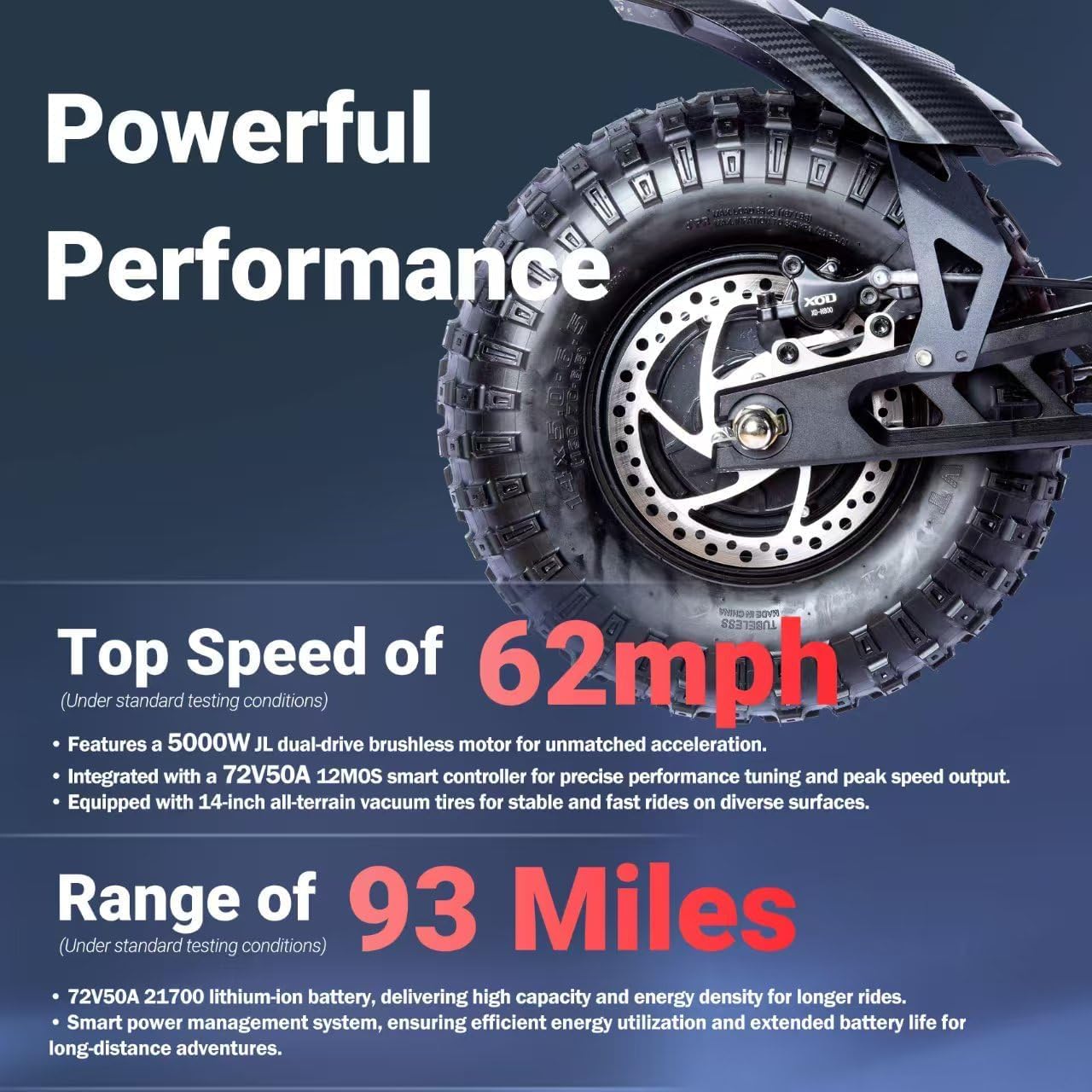 Electric Motorcycle for Adults,Powerful 10000W Dual Drive High-Speed Motor,72V50AH Long-Range Battery,62 MPH Top Speed,Max 93Miles Range,Max Load 660LBS
