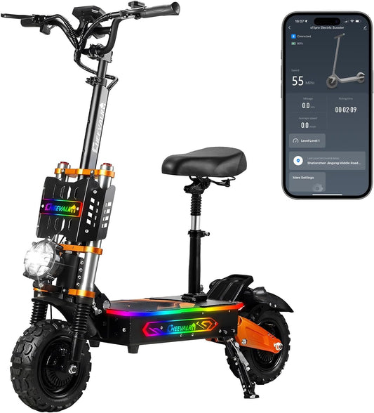 S11PRO Dual Motor Off Road Scooter for Adults - 55MPH, 75-Mile Range, 6000W Peak, 11-Inch Tires, UL2272 Certified
