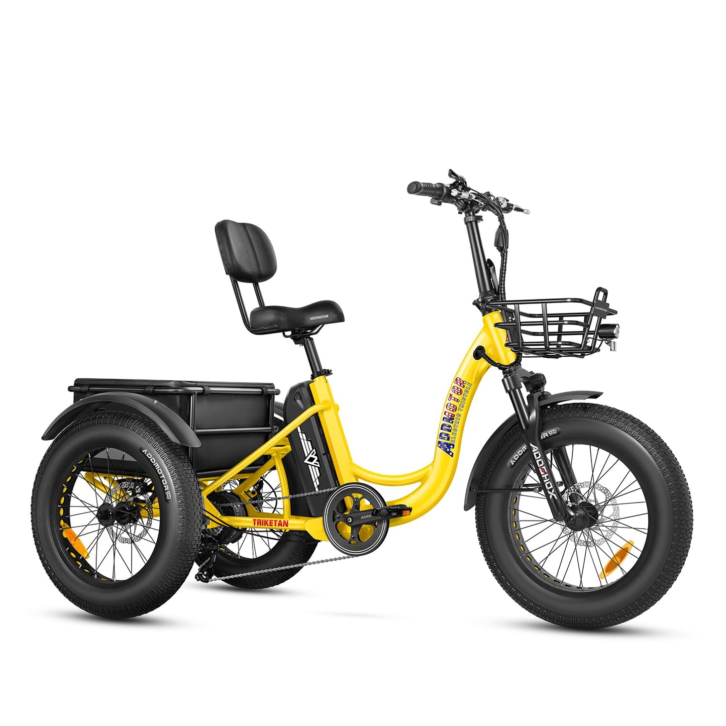 ADDMOTOR TRIKETAN M-330 Electric Trike for Adults, UL2849 Certified, 750W Rear Motor Electric Tricycle, 48V 20Ah 85MI, Fat Tire 3 Wheel Electric Bike for Seniors with Parking Brake & Differential