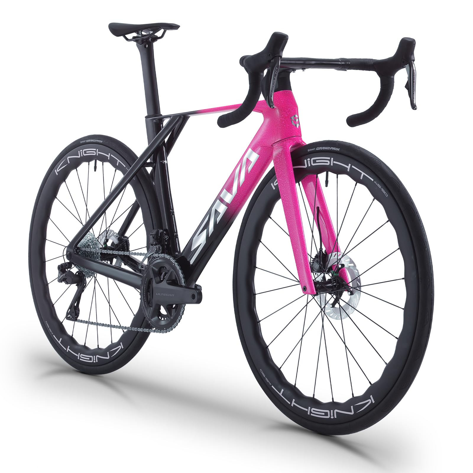 SAVADECK SLR8-Ultegra Full Carbon Road Bike, Carbon Fiber Frame Racing Bicycle with Shimano 105 R8170 24S Groupset, Hydraulic Disc Brakes, Ultra-Light Carbon Bike for Adults