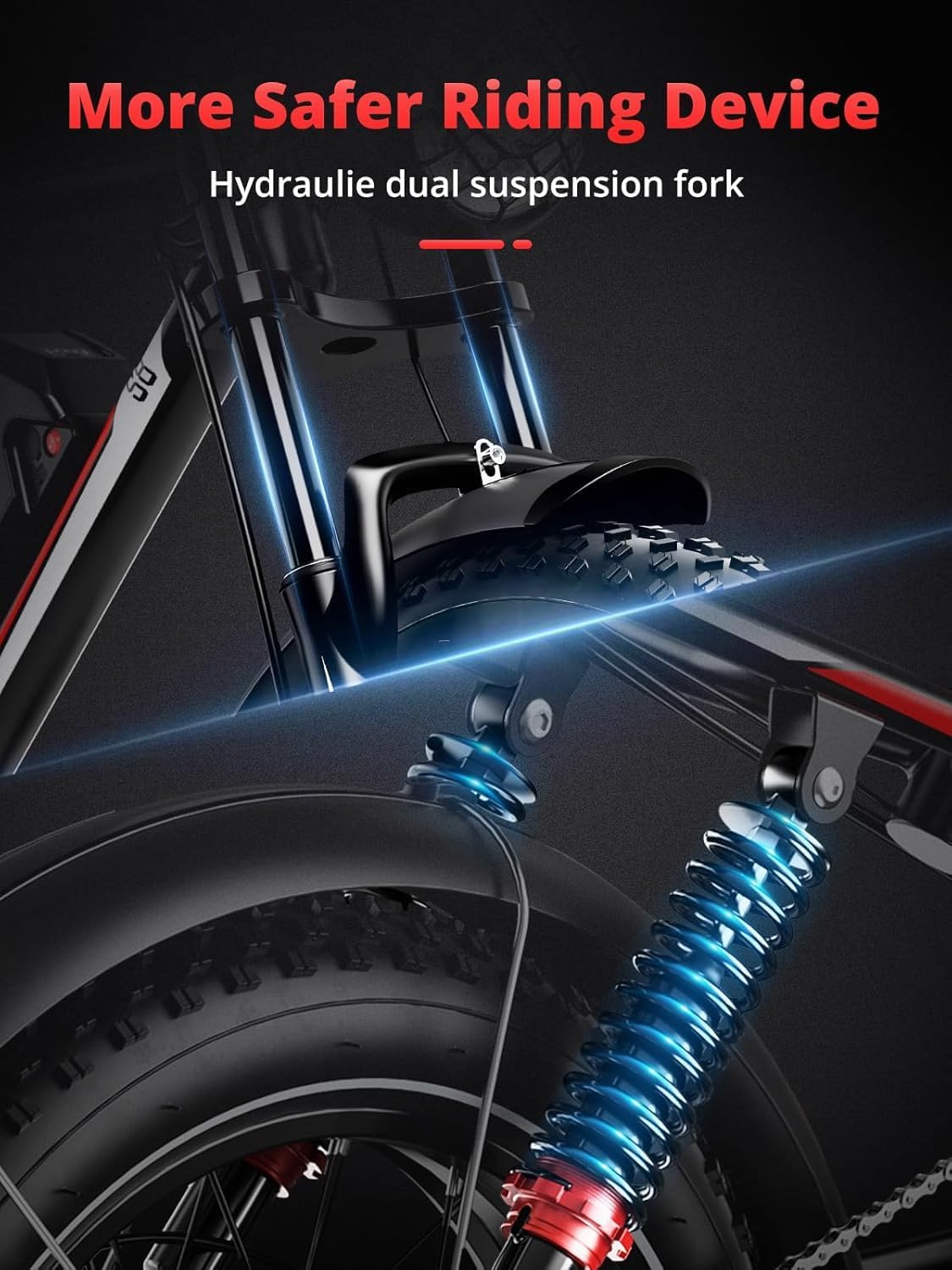 S8 Peak 3000W Dual Motor AWD Electric Bike for Adults 48V 25Ah Ebike 33MPH Electric Bicycles 75+ Miles Max Range Hydraulic Disc Brake Full Suspension Fork 7-Speed Electric Bike