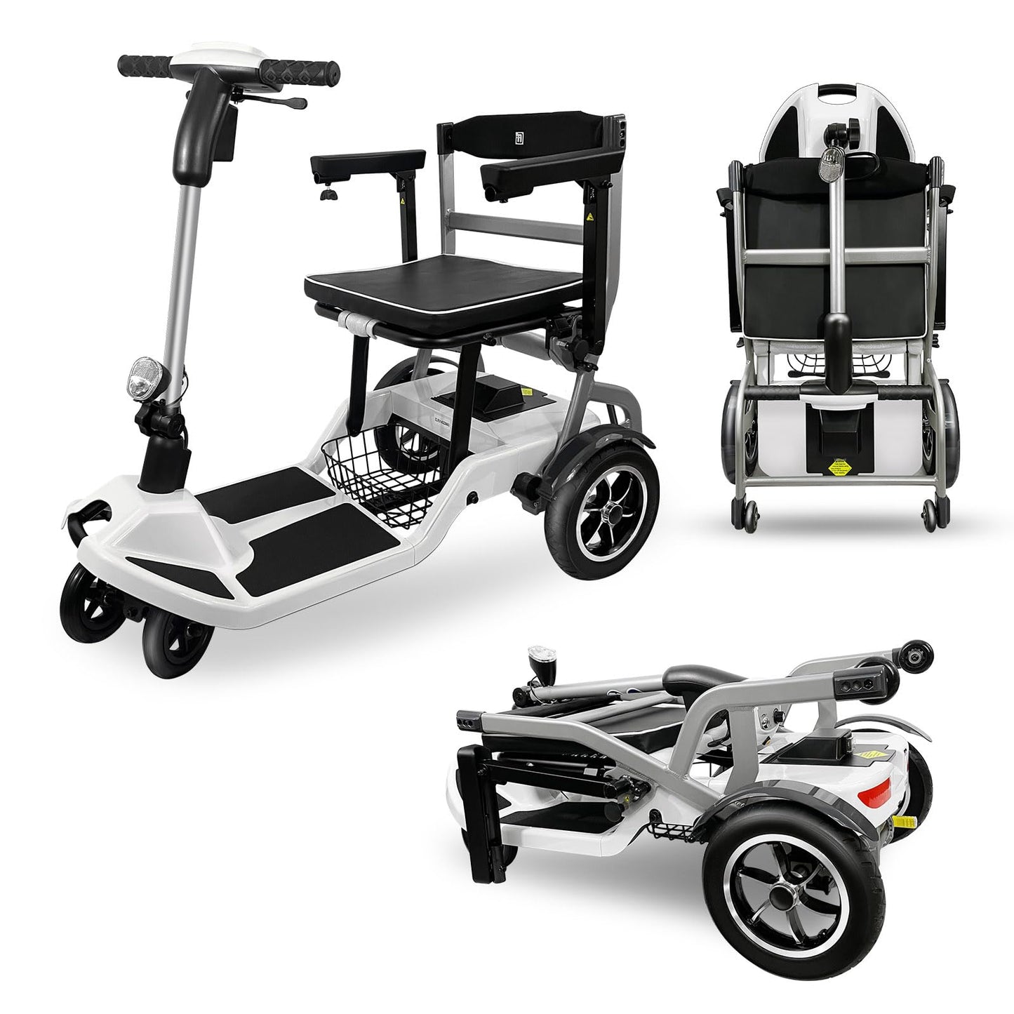 R3b-Mobility Scooters for Seniors Adults Ultra Lightweight Electric Powered Folding 4 Wheel Mobility Scooter with Headlight Cup Holder, Compact & Convenient for Travel Airline Approved, Red