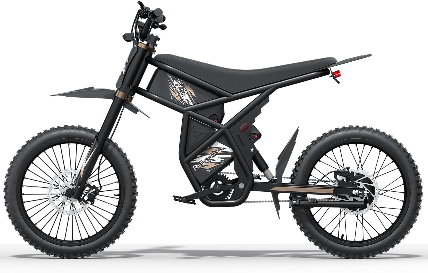 GT73PRO/GT73 Electric Dirt Bike for Adults, 3000W 60V 50MPH //2400W 48V 37MPH, 36.4AH Dual Battery Ebike Up to 85 Miles, 25" Motorcycle Tire, UL2849 All Terrain for Mountains, Snow, Sand, Road