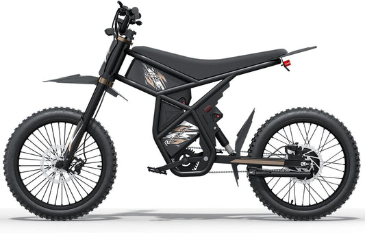 GT73PRO/GT73 Electric Dirt Bike for Adults, 3000W 60V 50MPH //2400W 48V 37MPH, 36.4AH Dual Battery Ebike Up to 85 Miles, 25" Motorcycle Tire, UL2849 All Terrain for Mountains, Snow, Sand, Road