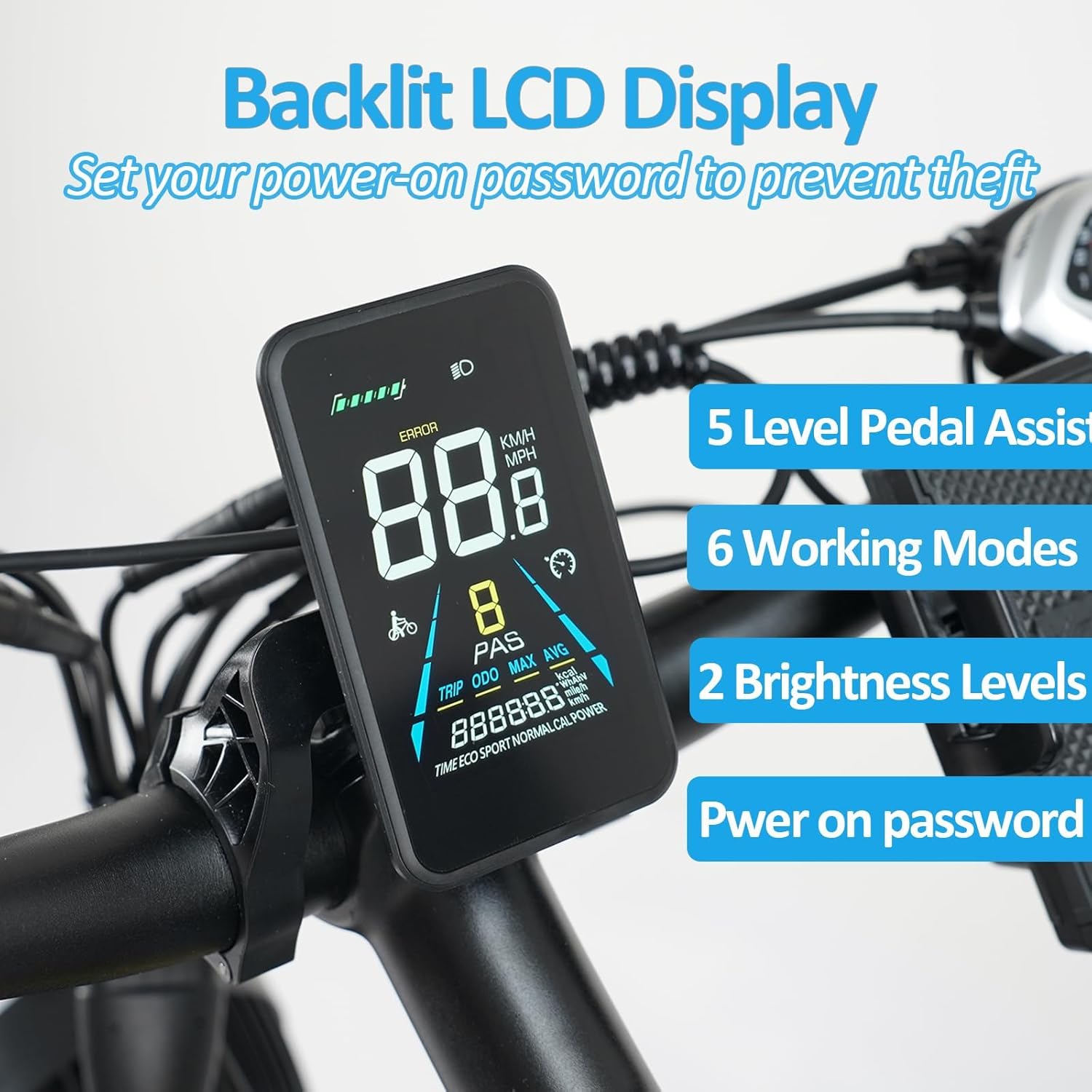 E·Bycco 26in Peak 5000W E-Bike, 52V 32AH Dual Motor Electric Bike 40-45MPH Fast 4000W Ebike with 26"*4.0 Fat Tire Hydraulic Disc Brake Full Suspension Mountain Ebikes
