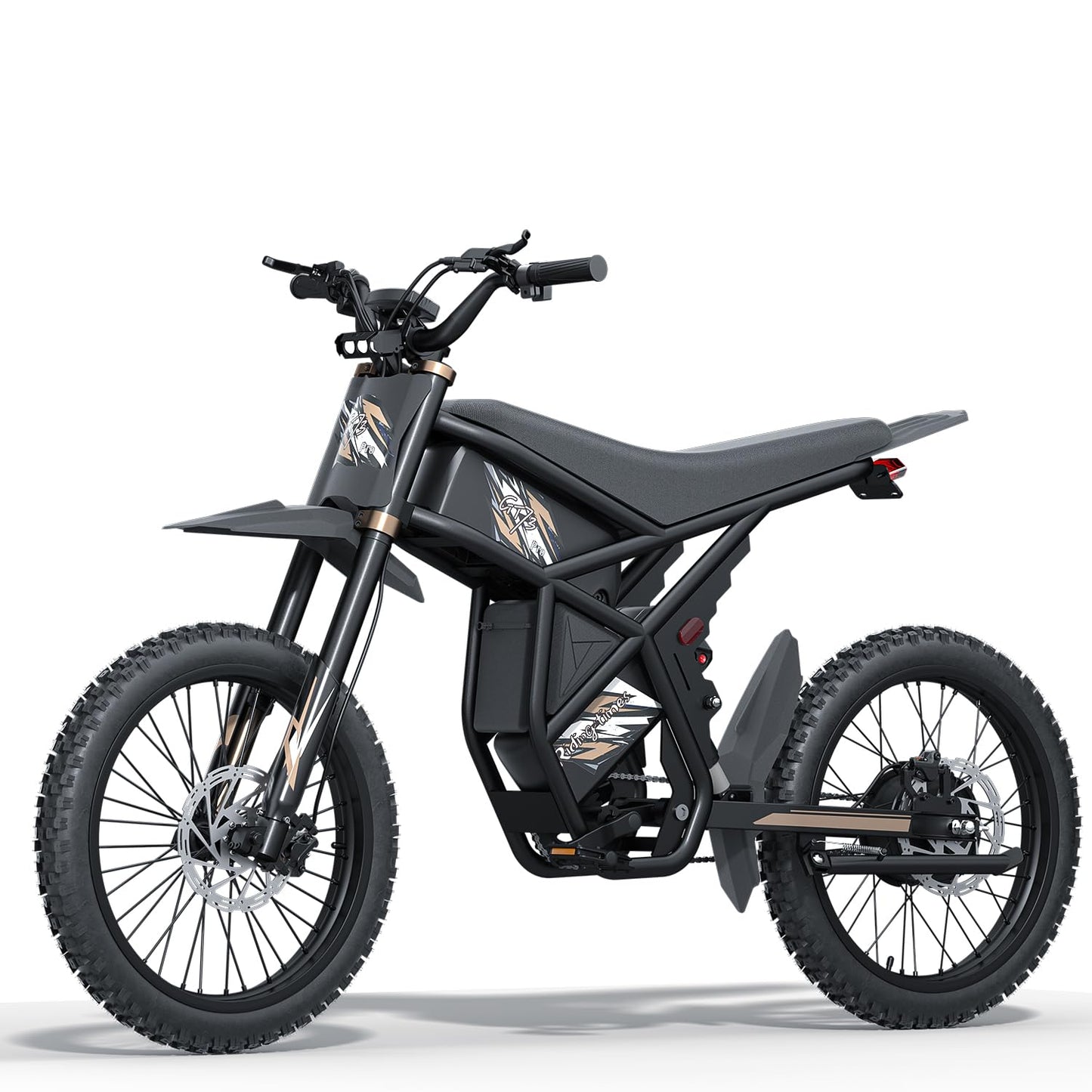 Riding'times Upgraded GT73/GT73PRO Electric Dirt Bike for Adults 2400W/3000W, Max 37/50 MPH & 85 Mile Long Range Ebike with 25" Motorcycle Tires, 1747Wh/2160Wh Dual Battery E Bike, Full Suspension