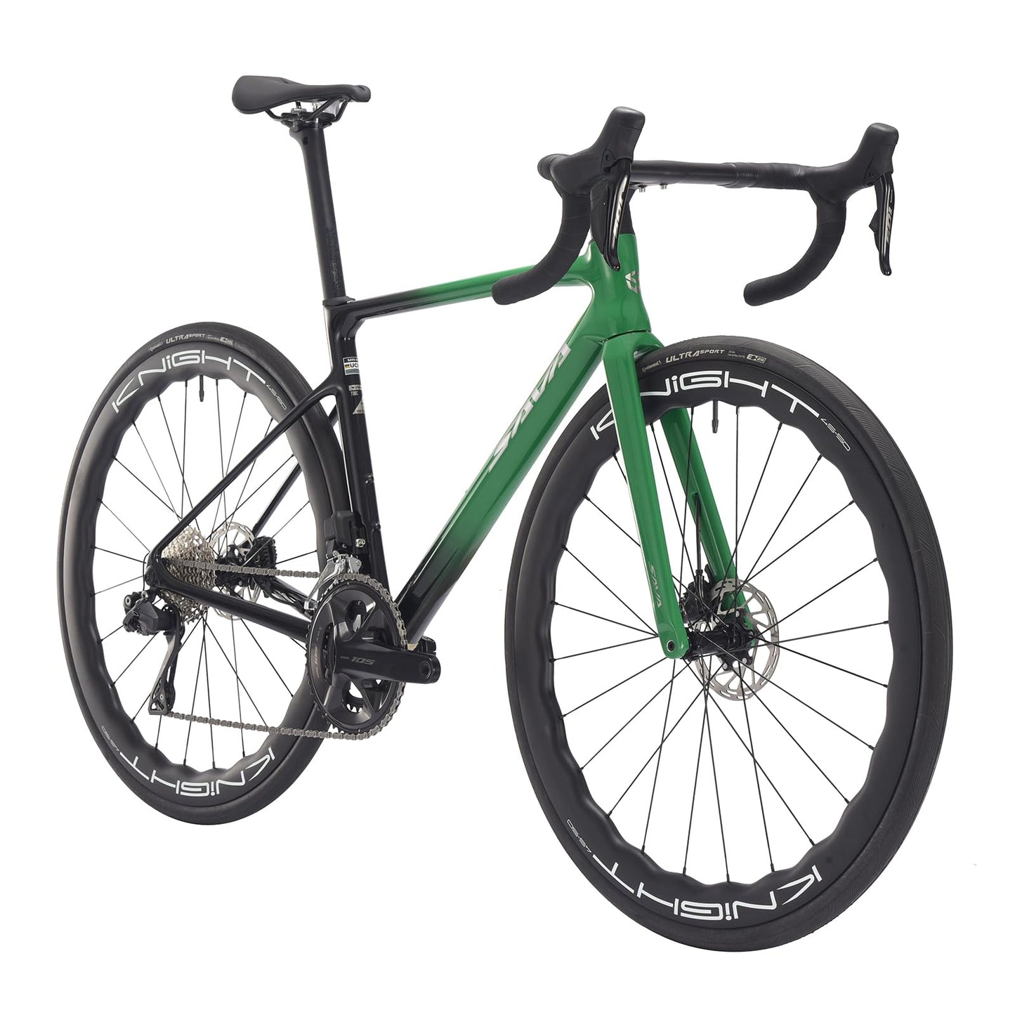 SAVADECK Carbon Fibre Road Bike, Hydraulic Oil Disc Bike with Carbon Fibre Frame and Wheelset, Lightweight Racing Bicycle with R7120 24S Shift Set for Adults
