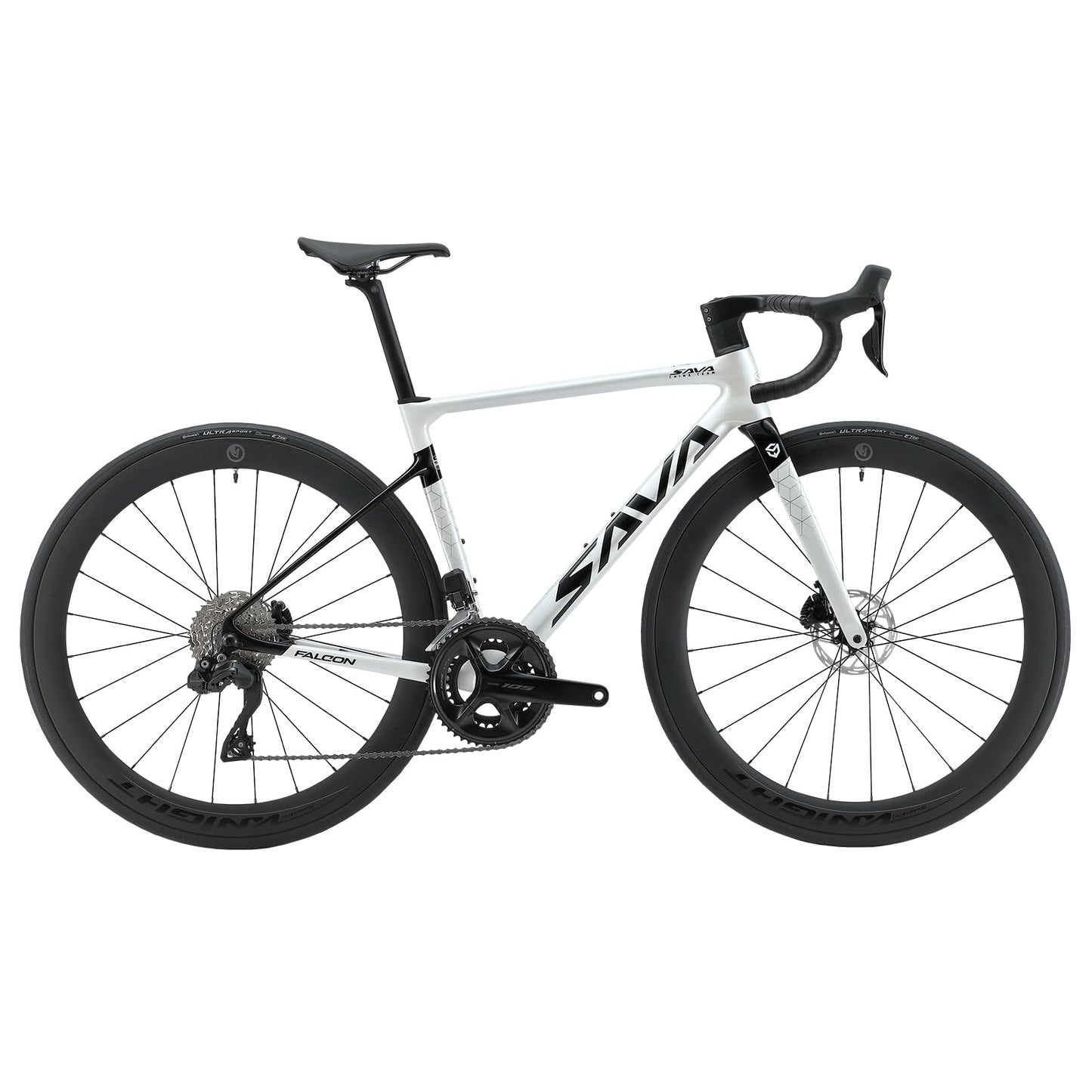 SAVADECK Carbon Road Bike Lightweight 24-Speed Shifting Road Bicycle with Shimano 105 Di2 7170 Groupset, T1000 Carbon Frame with 700C Carbon Wheelset Disc Brake Race Bikes