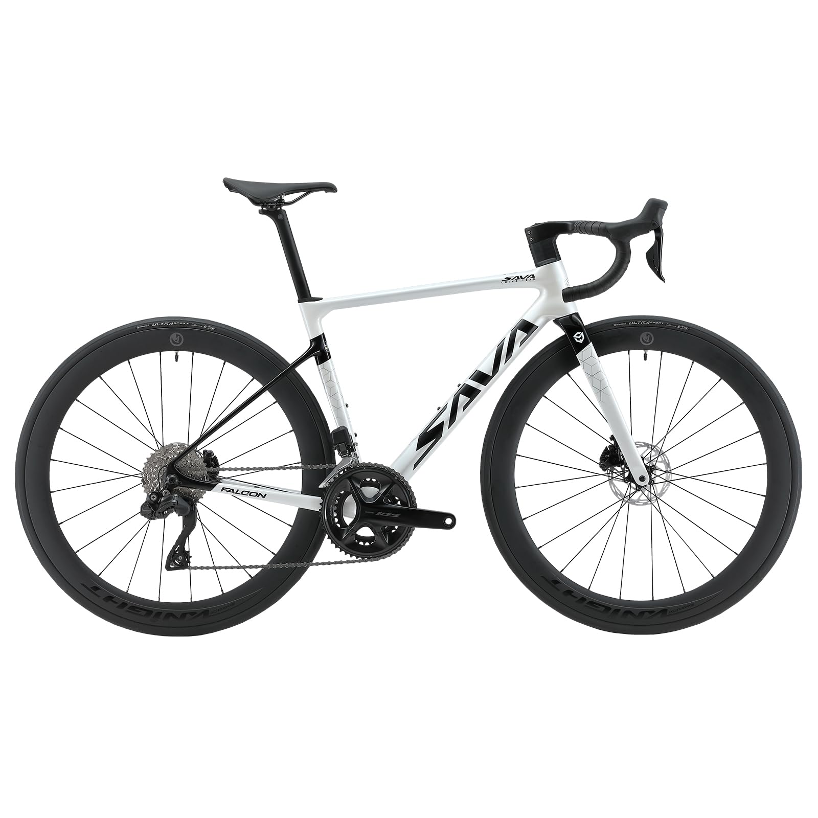 SAVADECK Carbon Road Bike Lightweight 24-Speed Shifting Road Bicycle with Shimano 105 Di2 7170 Groupset, T1000 Carbon Frame with 700C Carbon Wheelset Disc Brake Race Bikes