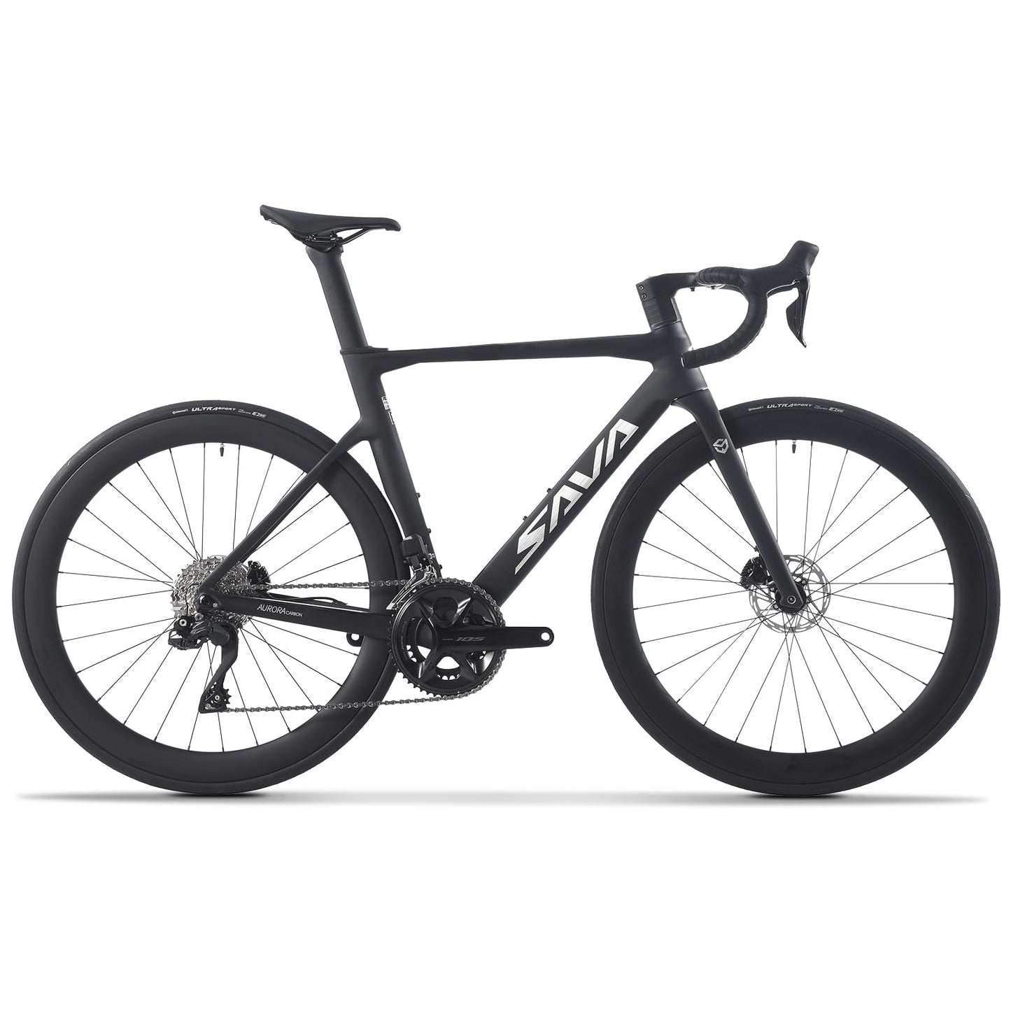 SAVADECK Carbon Road Bike, Lightweight 24-Speed Shifting Road Bicycle with Shimano 105 Di2 7170 Groupset, Carbon Frame with 700C Carbon Wheelset Disc Brake, Integrated Design Race Bikes for Adults